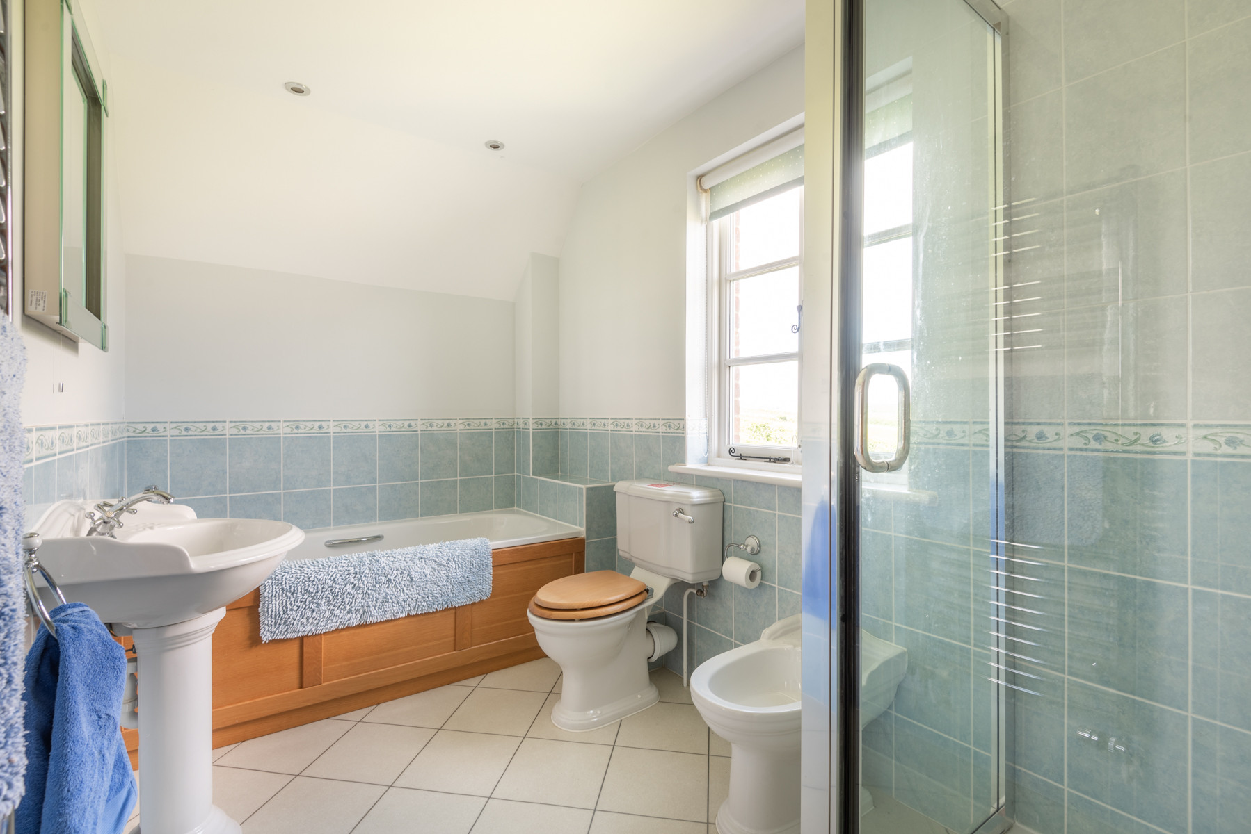 The family bathroom with separate shower cubicle