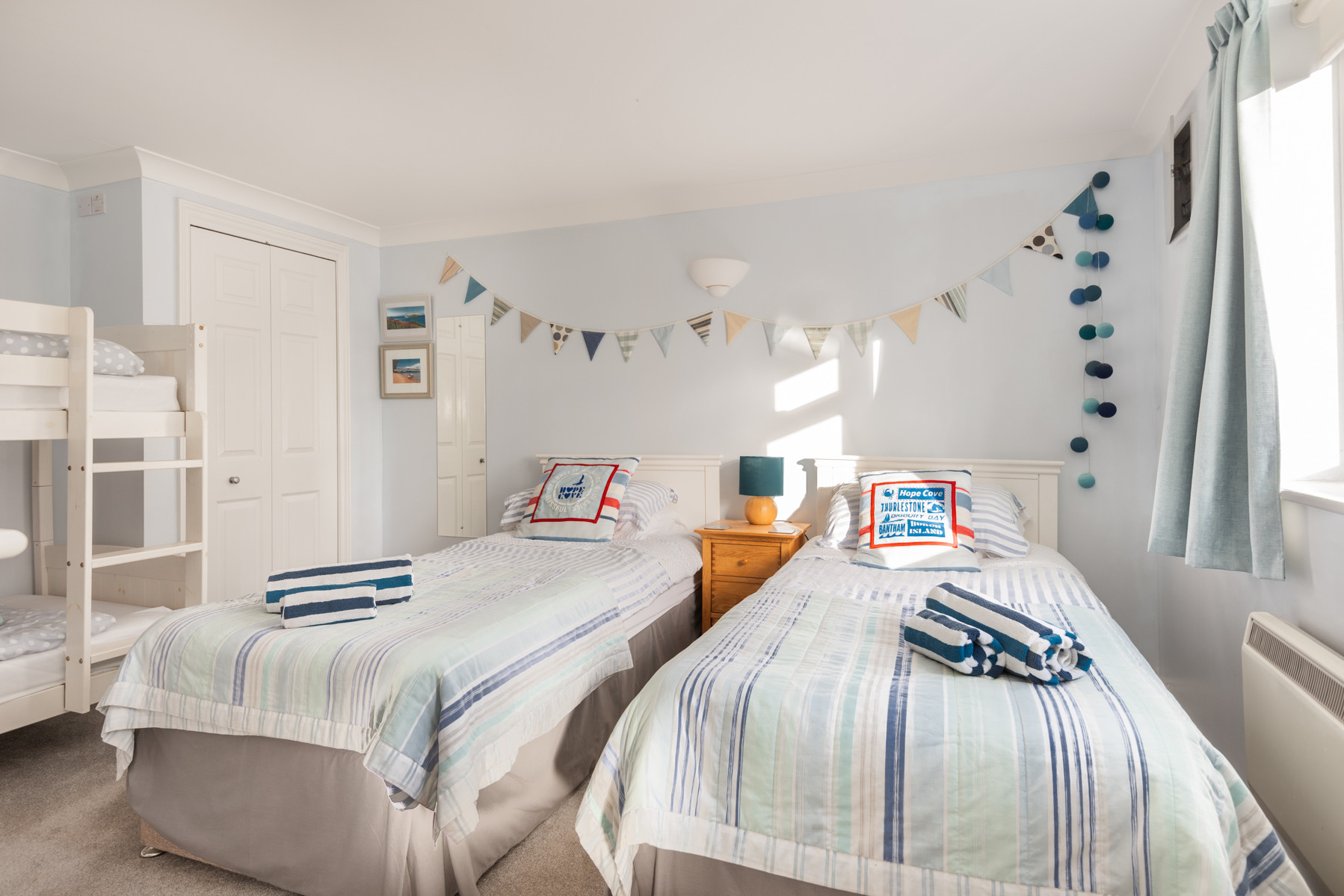 Nice size single beds in the second bedroom