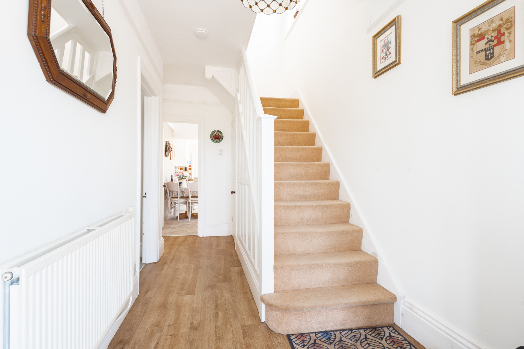 The spacious entrance hall.