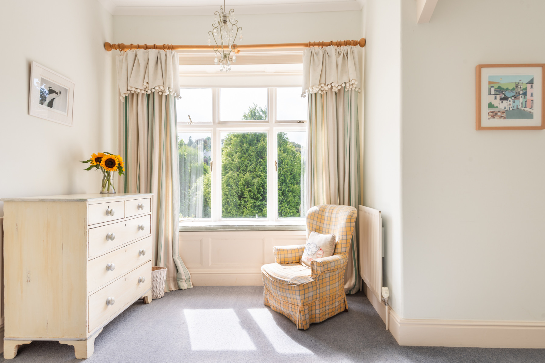 Seating in the master bedroom with lovely views