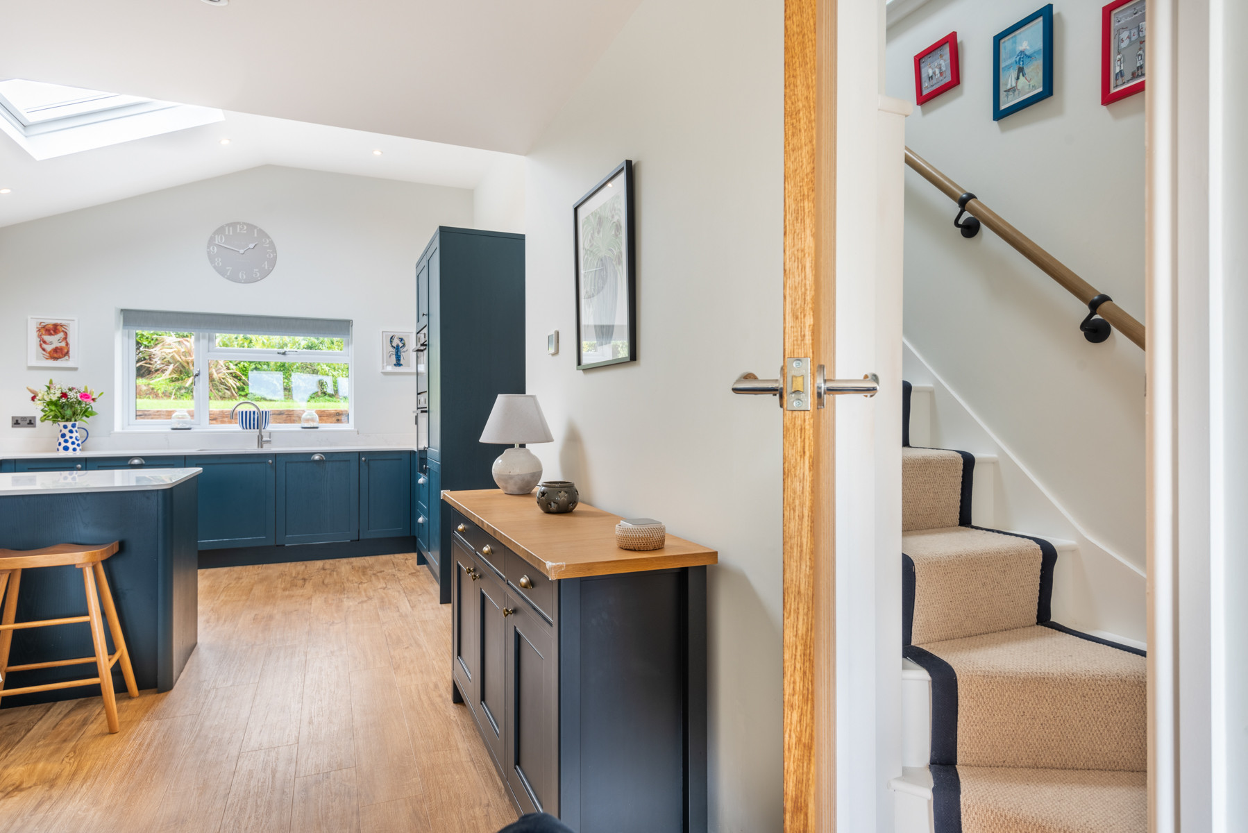 Lifestyle shot of kitchen/stairway