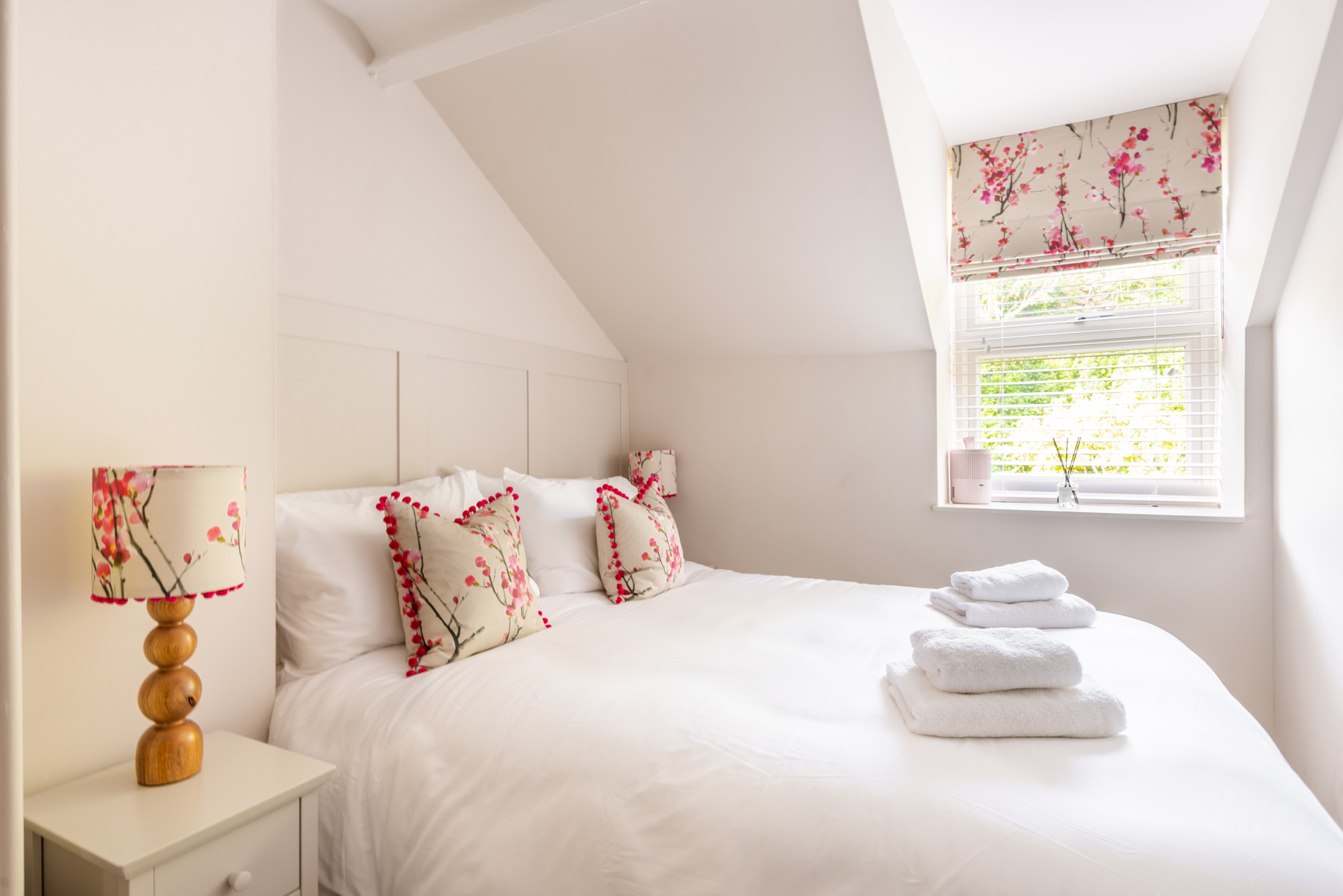 Bedroom 2 -on the left at the top of the stairs with views over the garden