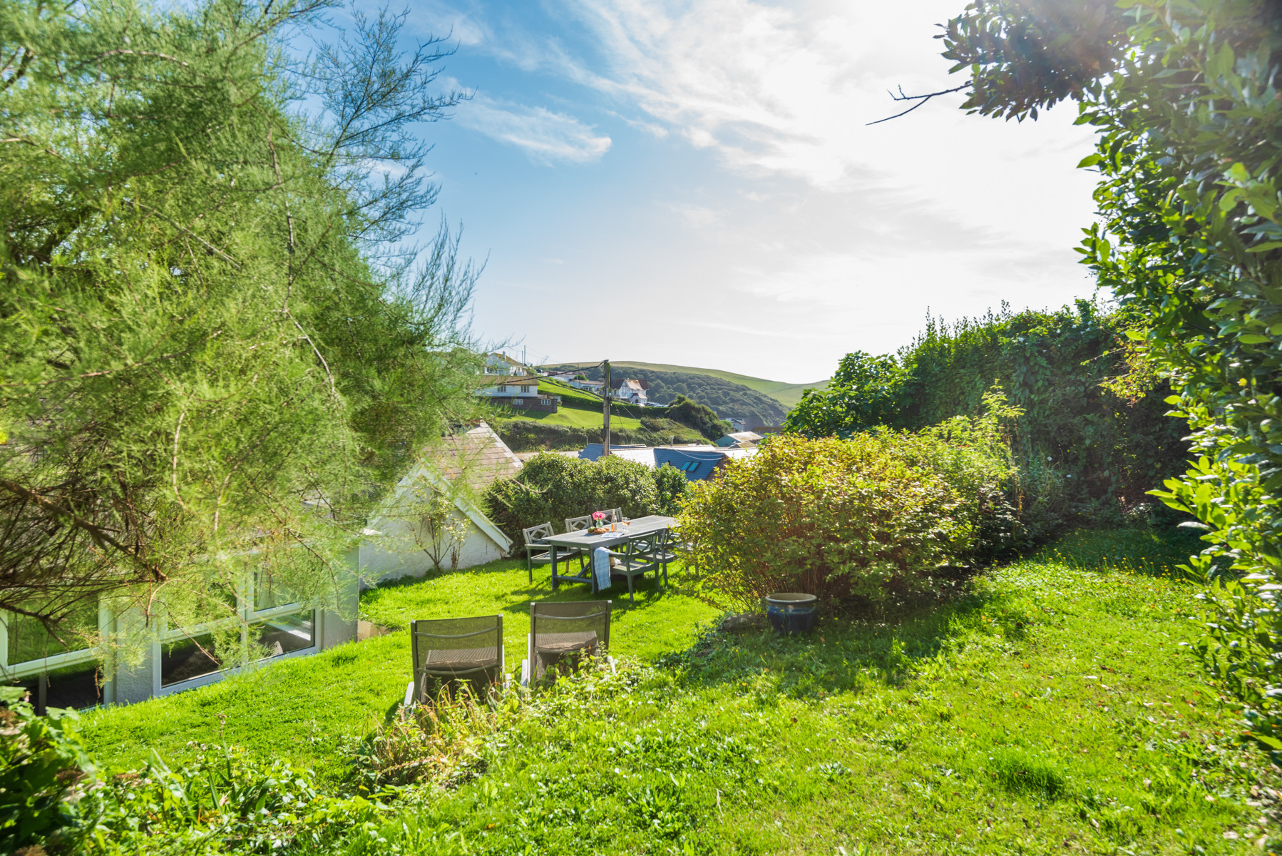 Views towards the sea. 