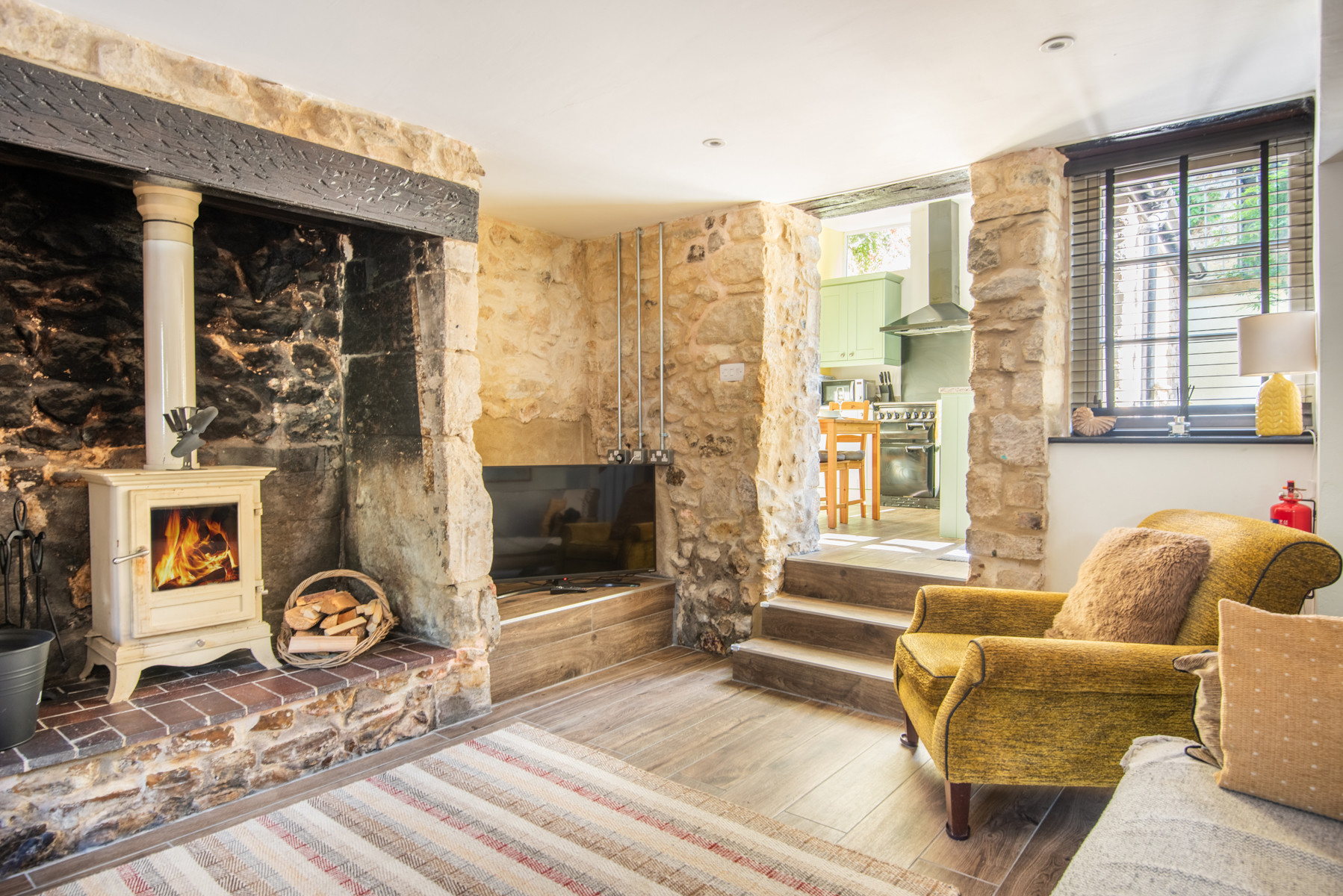 Lounge with woodburner