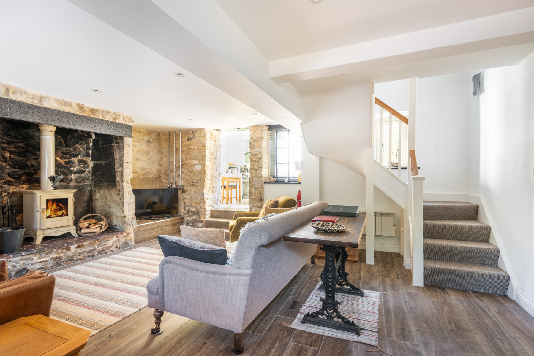 Lounge with woodburner