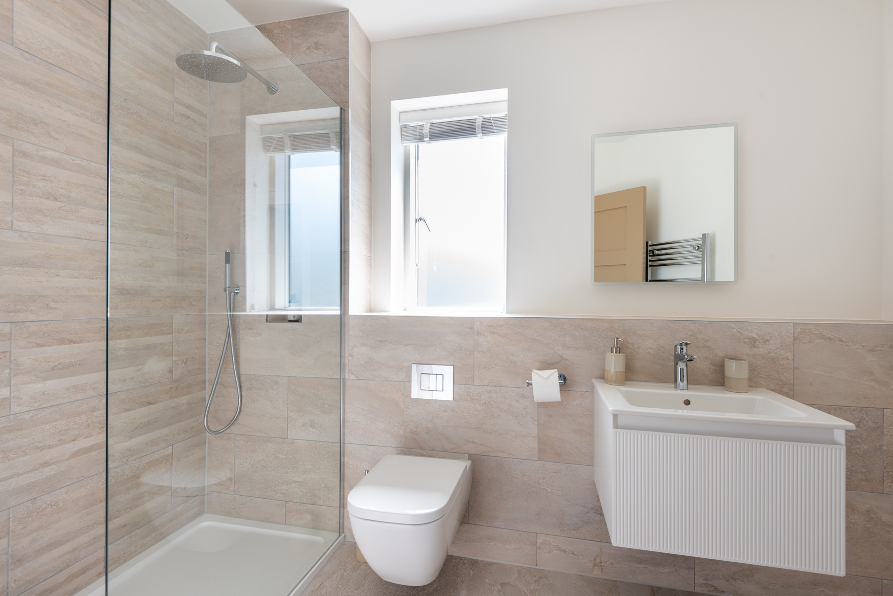 The shower room on the first floor