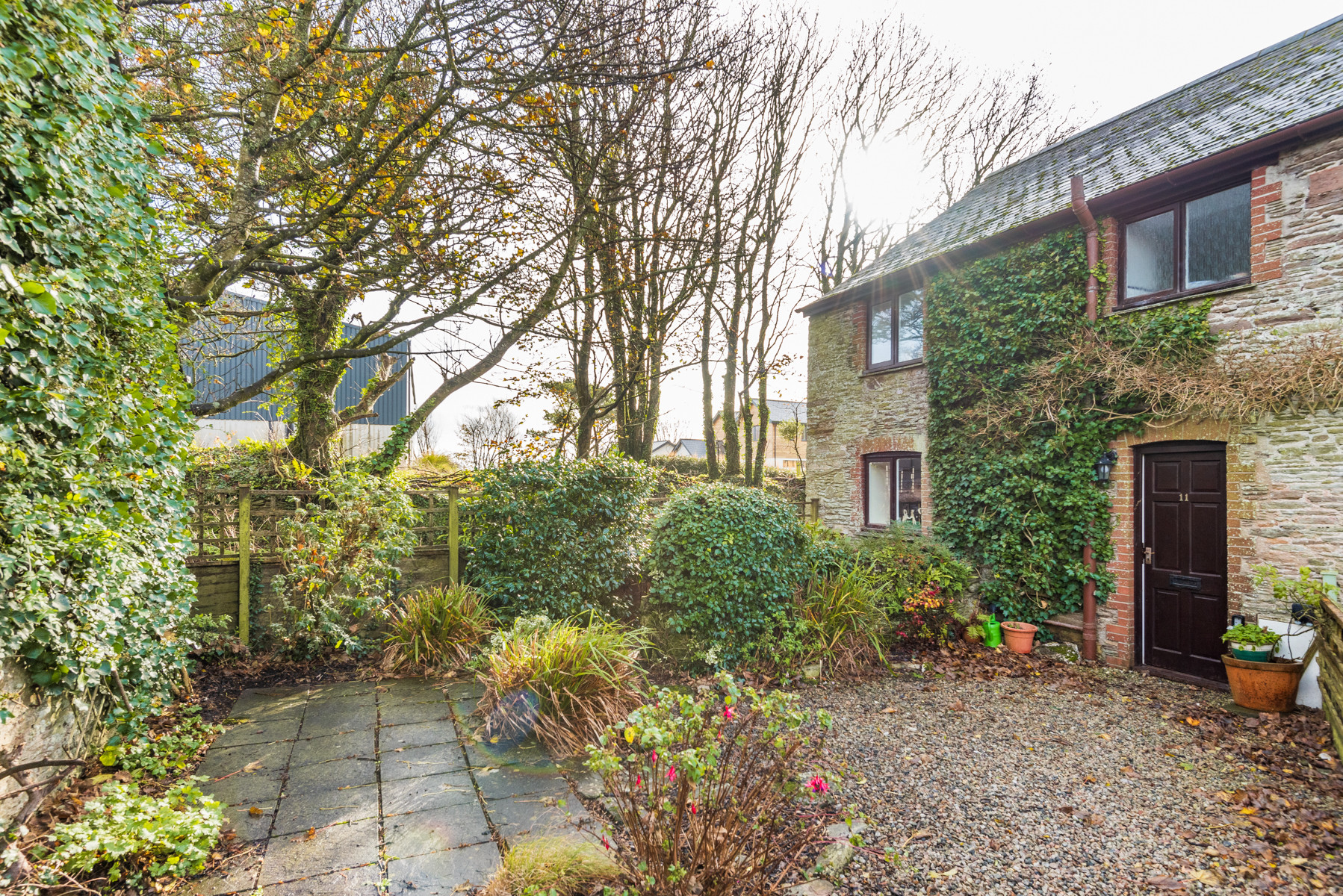 The front area of the house, dog proof