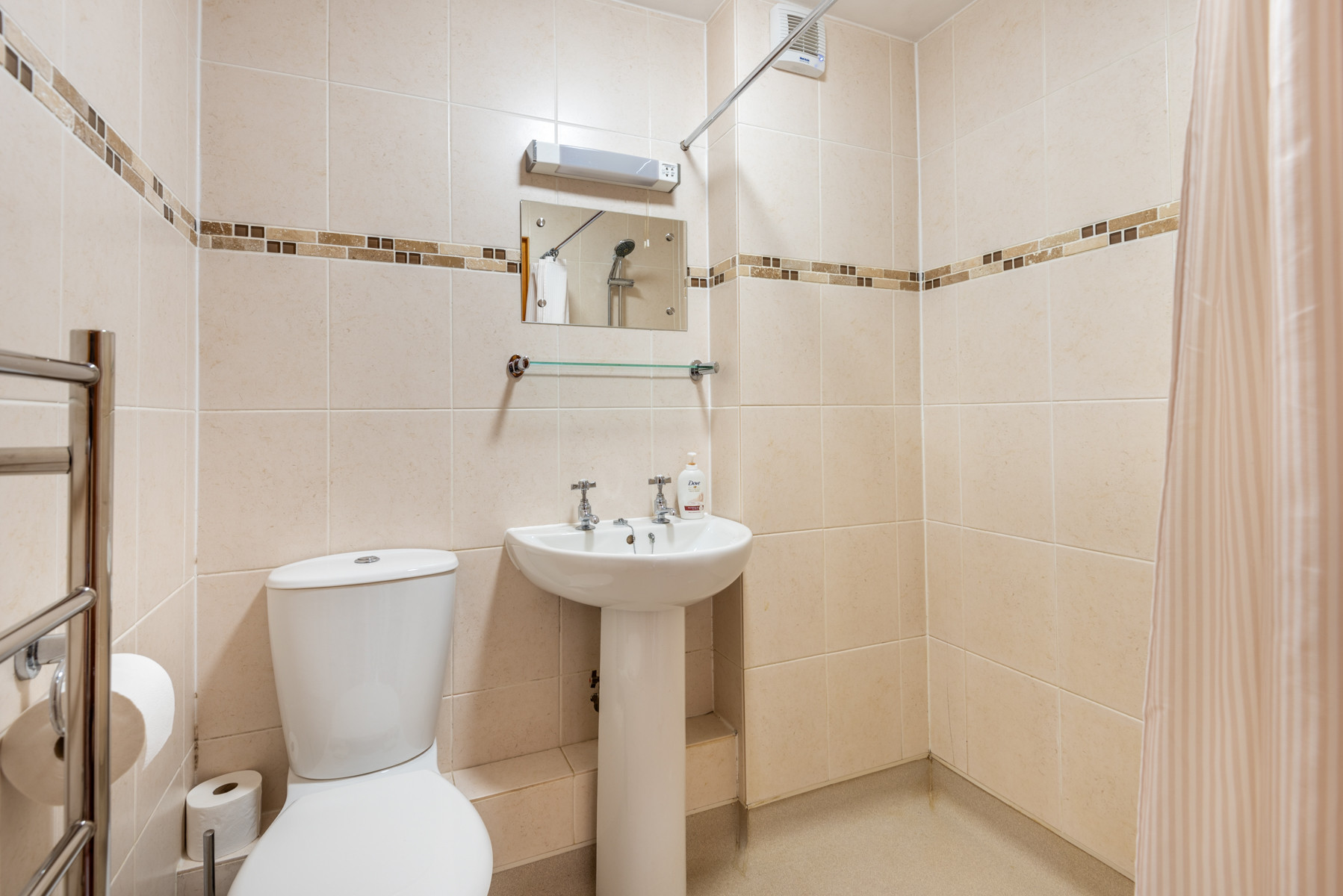 The ground floor shower and wet room.