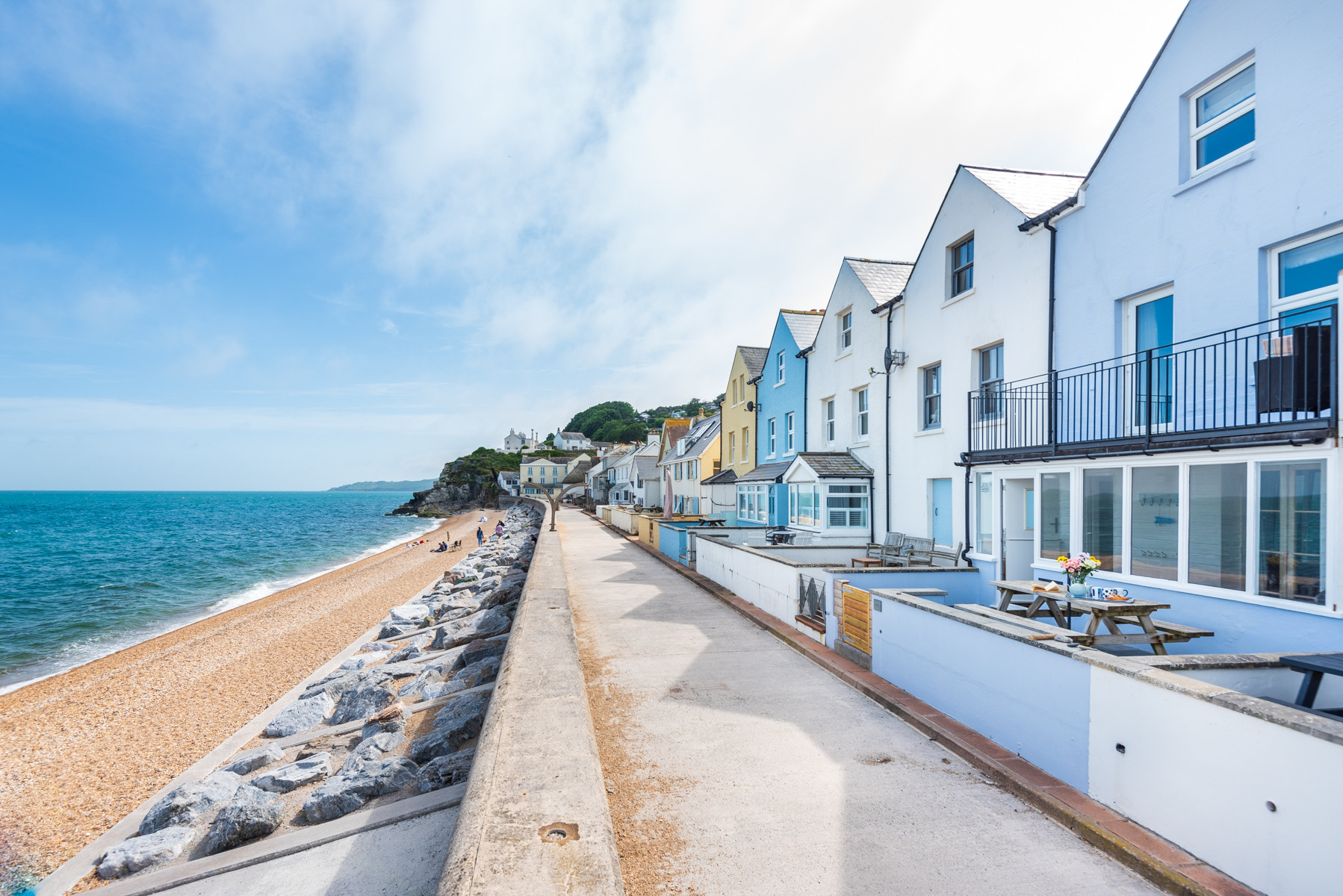 Torcross seafront and Shingle House.