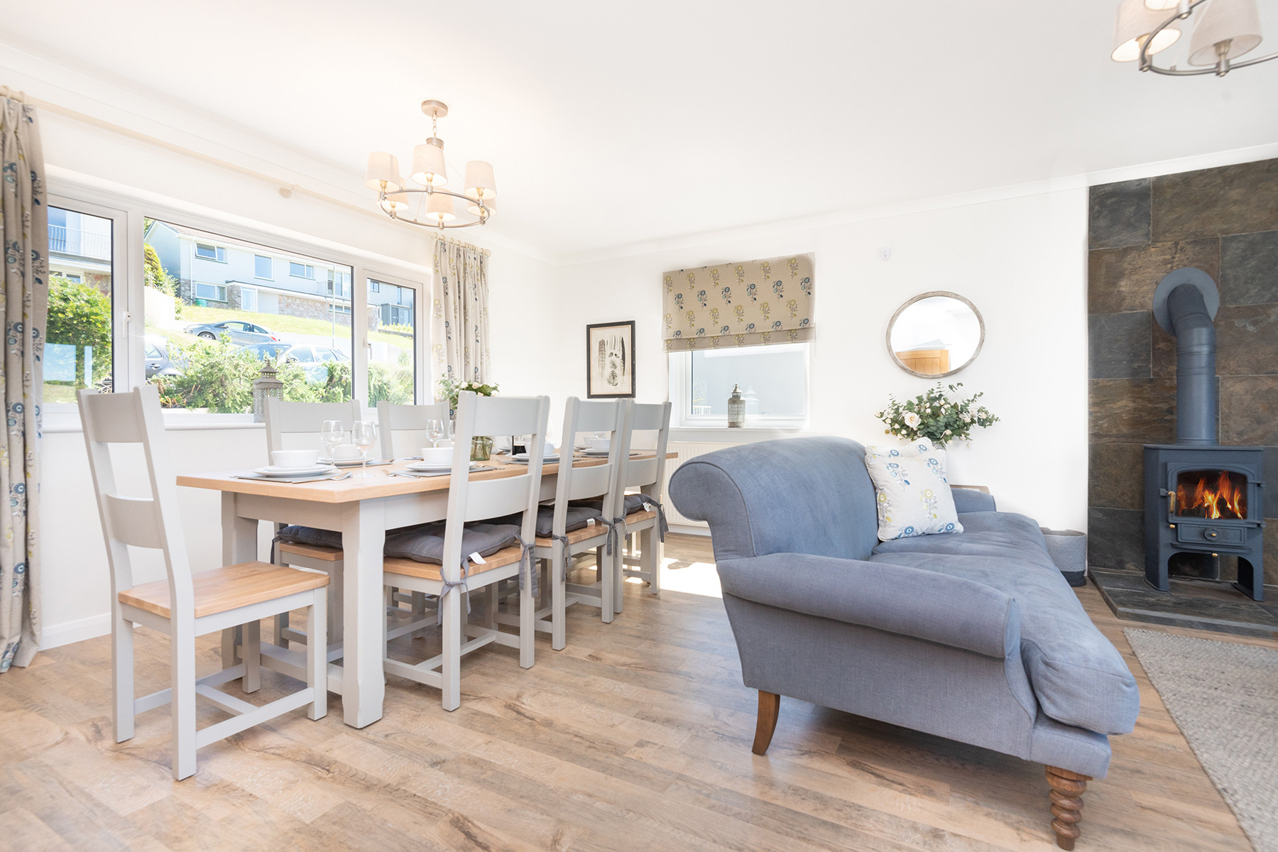 The lounge and dining area