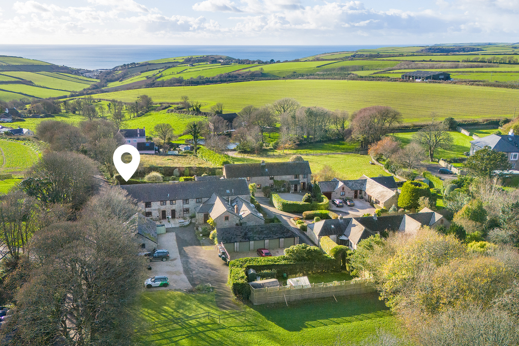 Drone shot of the location