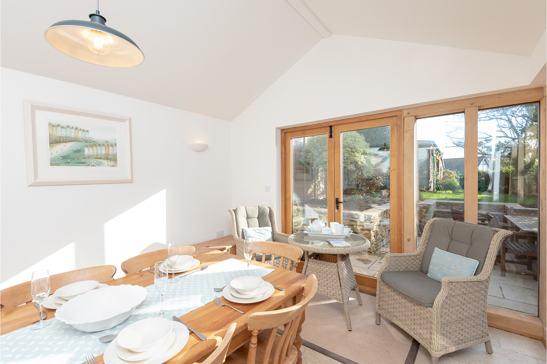 The dining area 