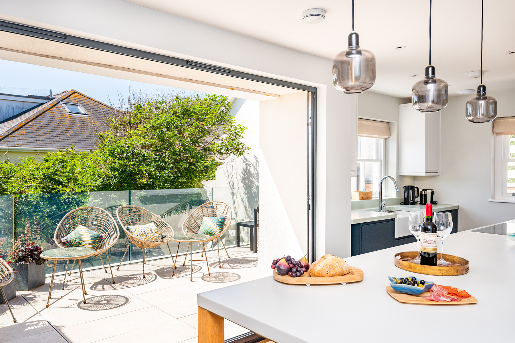 A closer look at the kitchen.