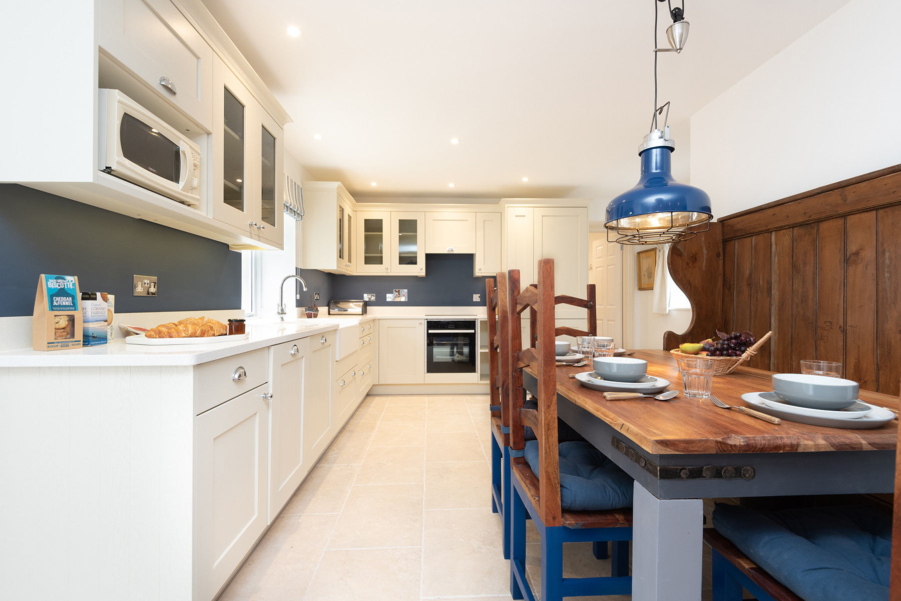 Beautifully appointed kitchen diner space.