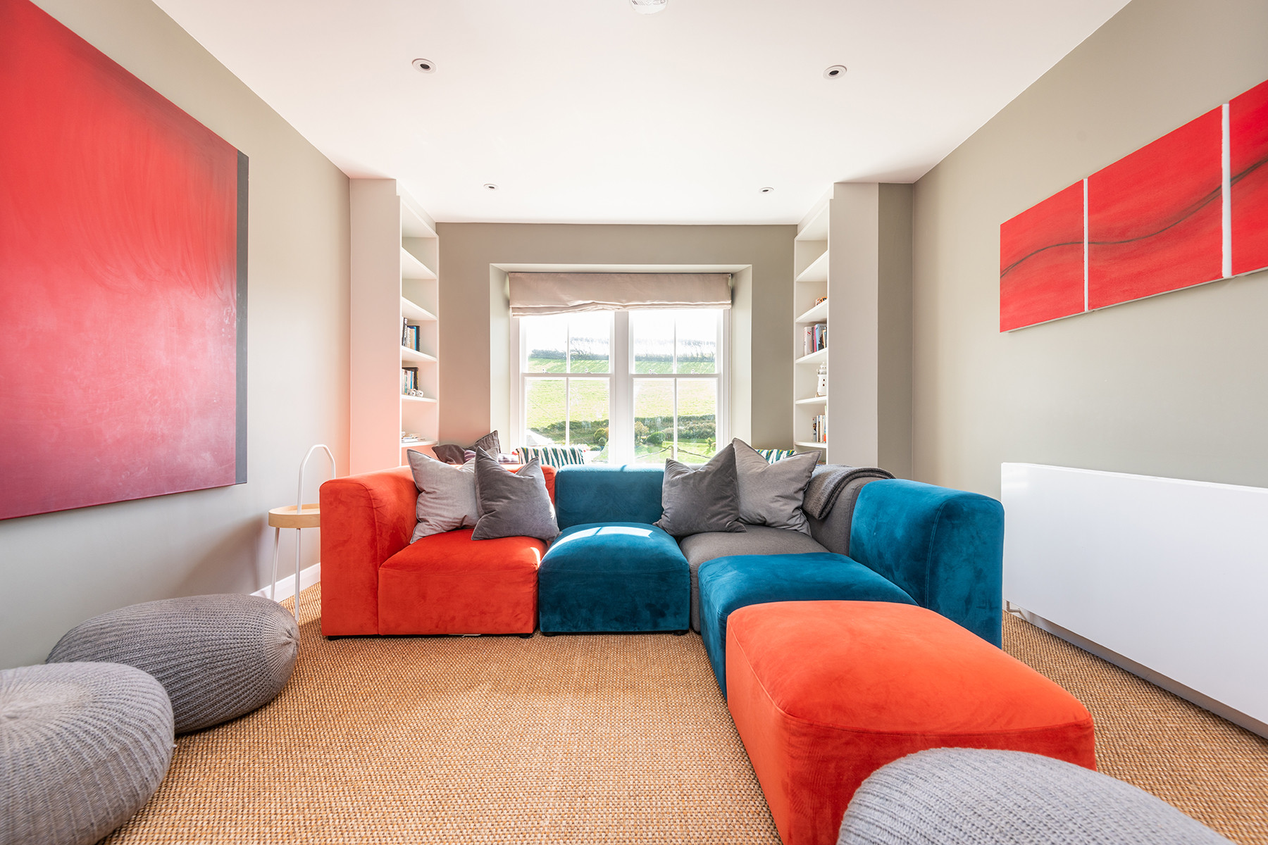 The TV room.