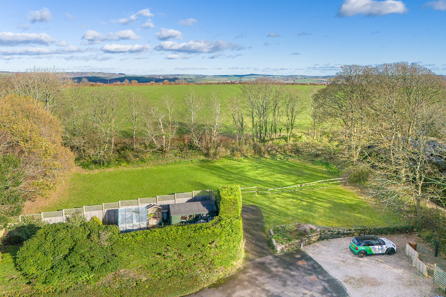Dog exercise area just a short walk from the cottage