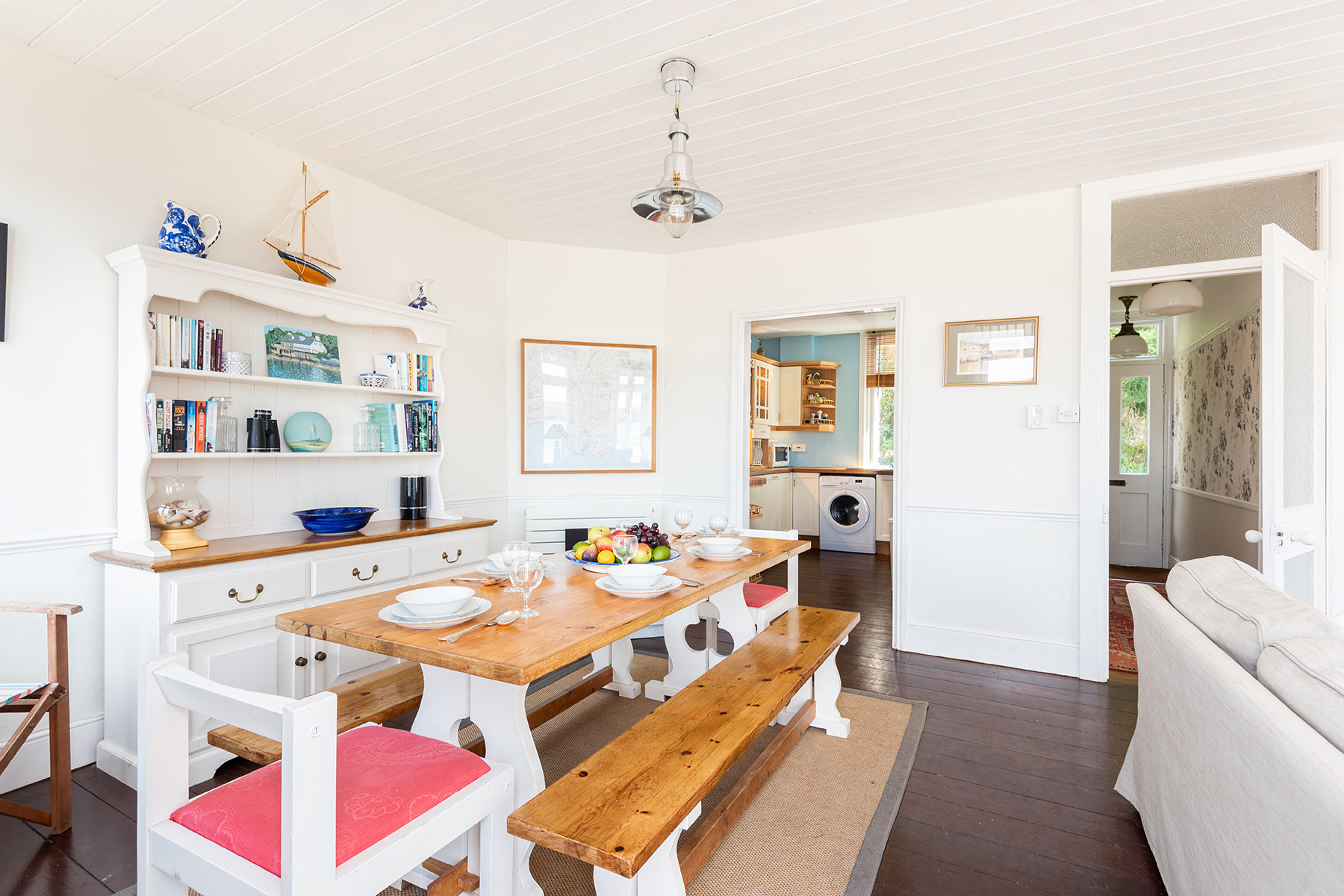 The dining area, off the kitchen.