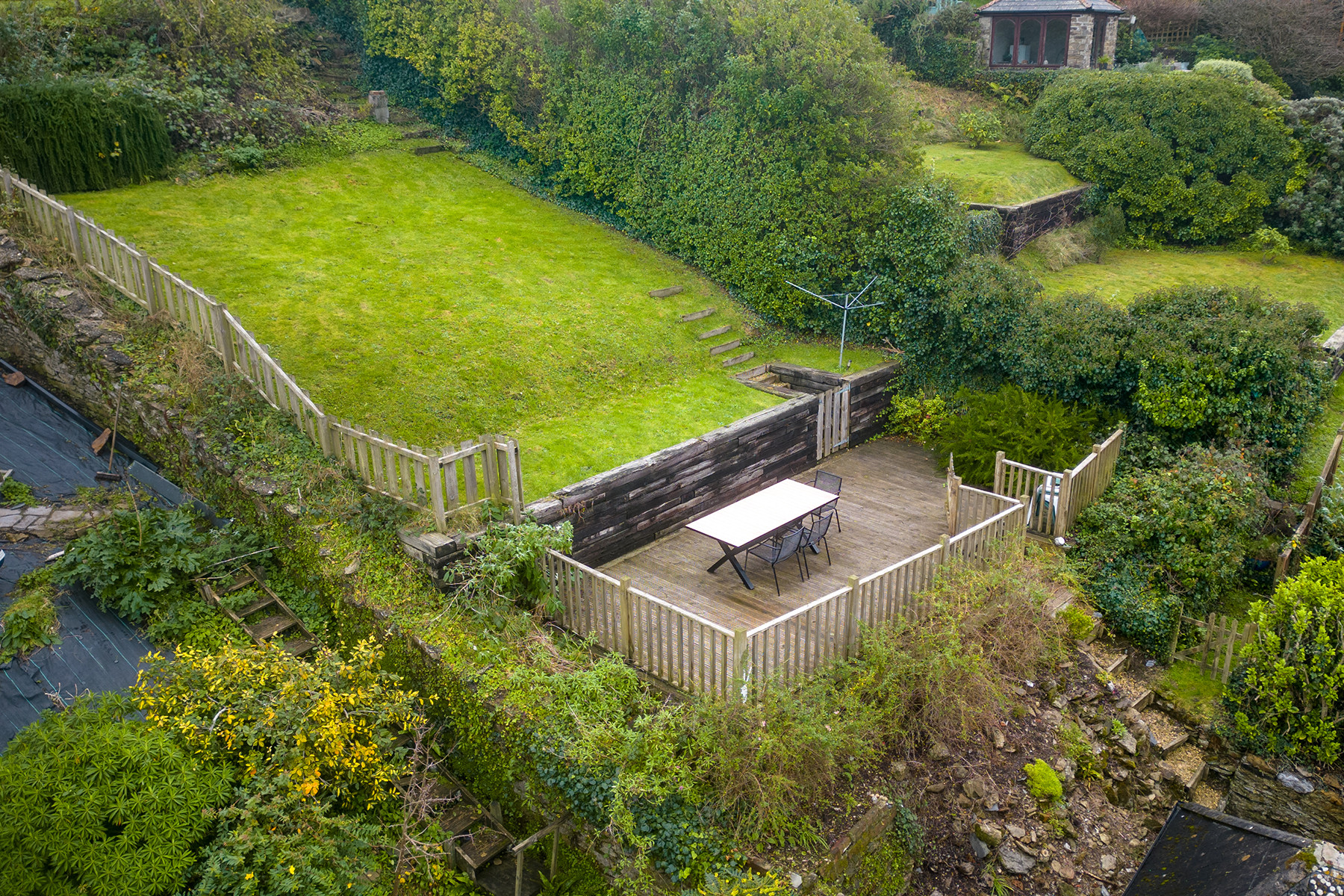 Drone garden shot