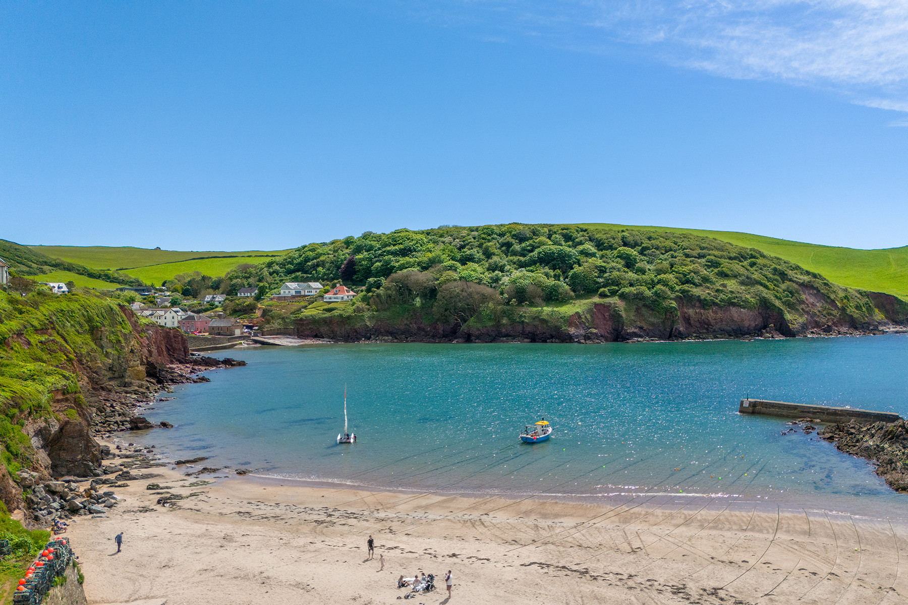 The bay of Hope Cove. 