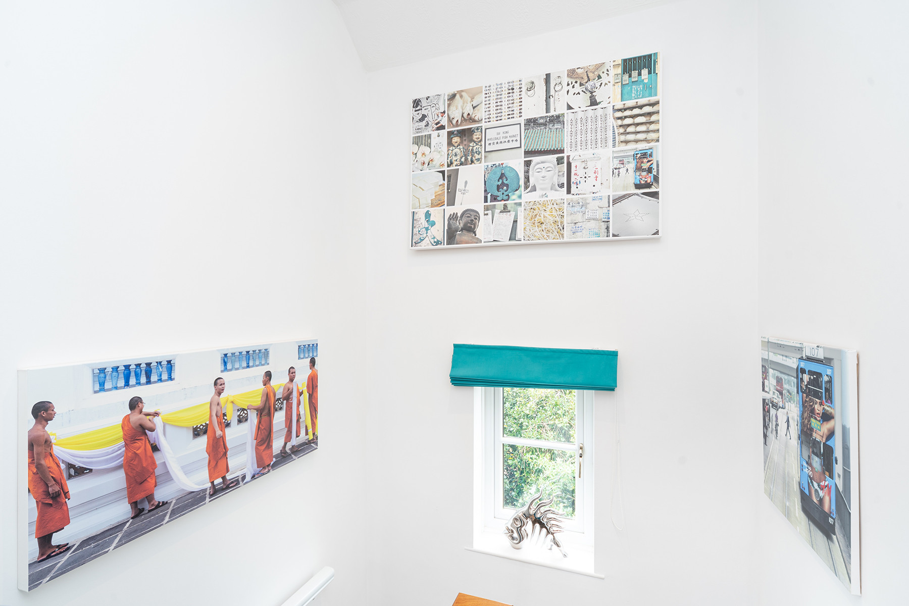 Unique and interesting artwork is found throughout the property 