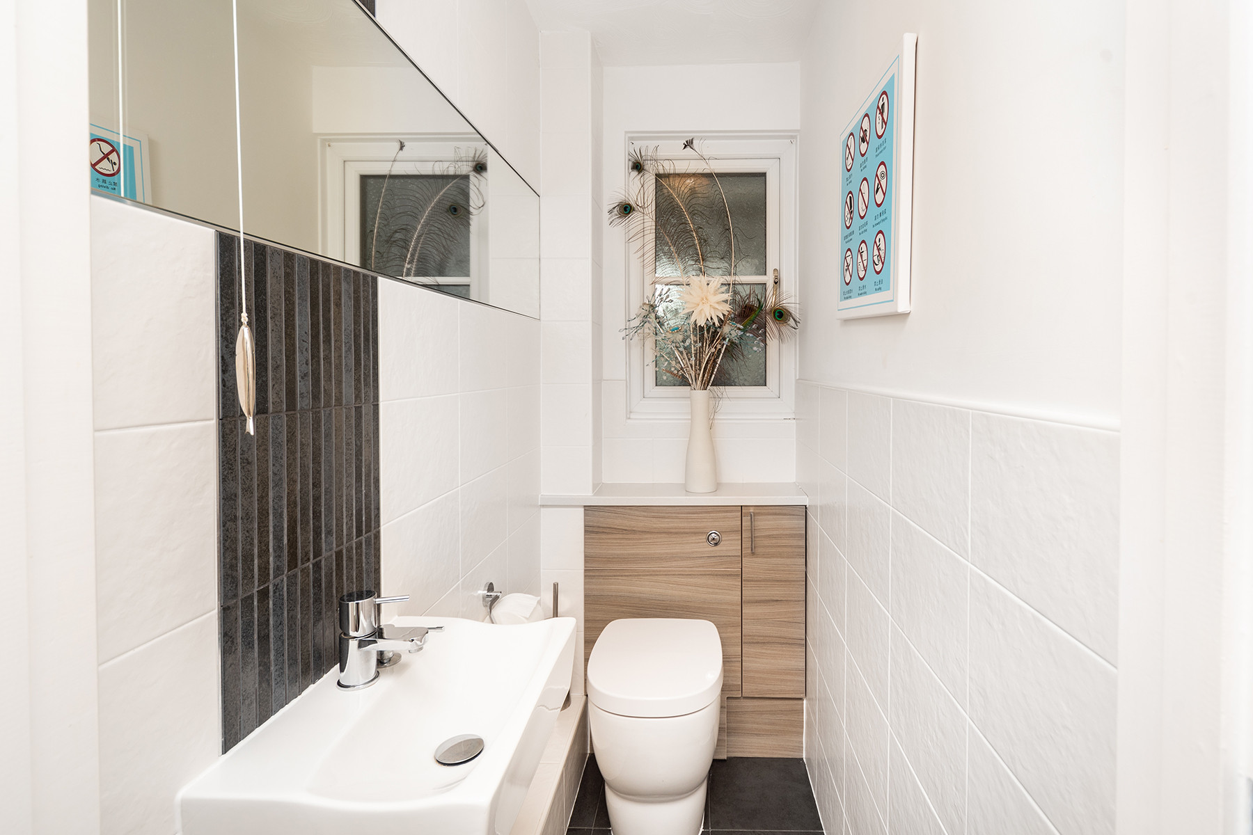 The ground floor cloakroom