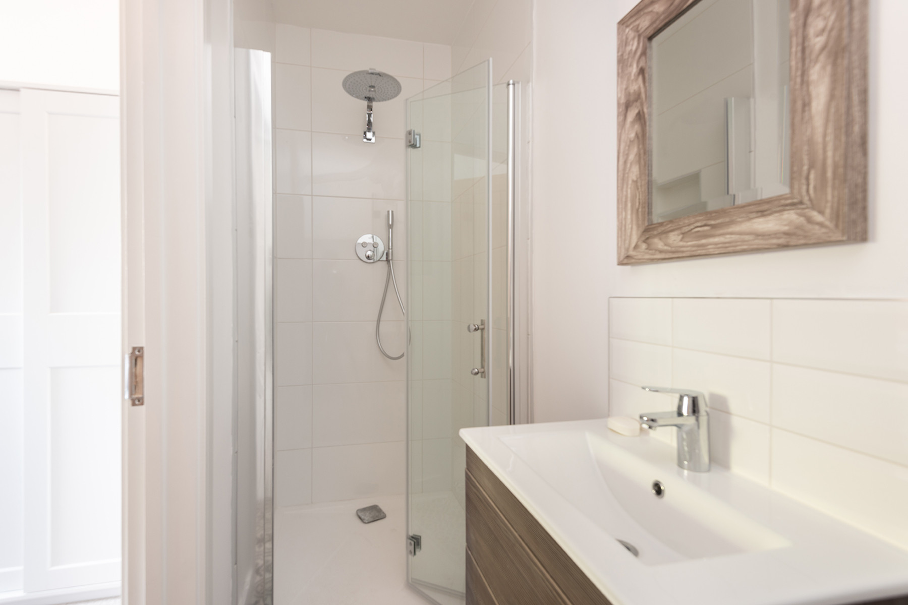 The ensuite shower room to bedroom three.