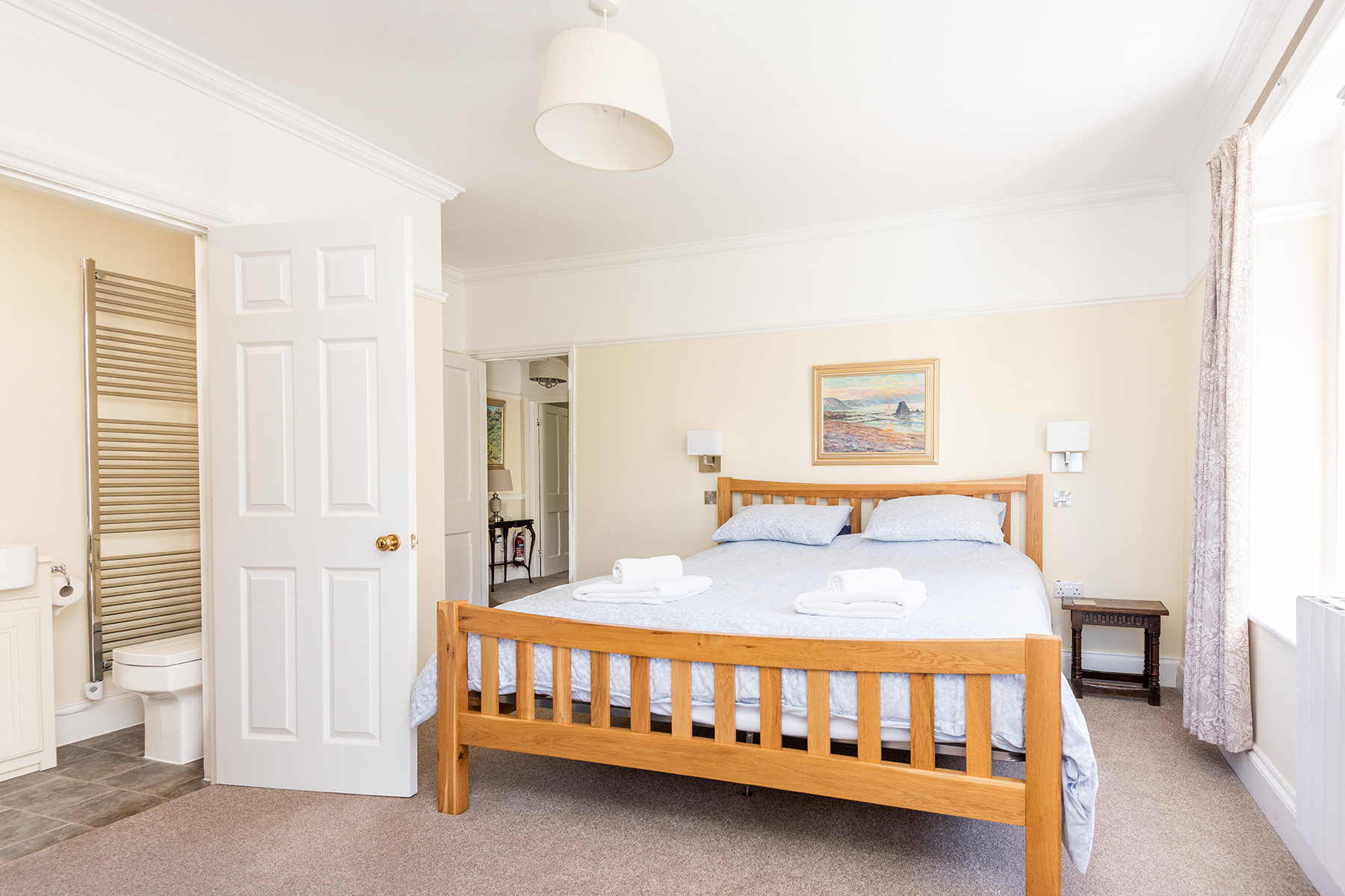 Another view of double bedroom with en suite to the side