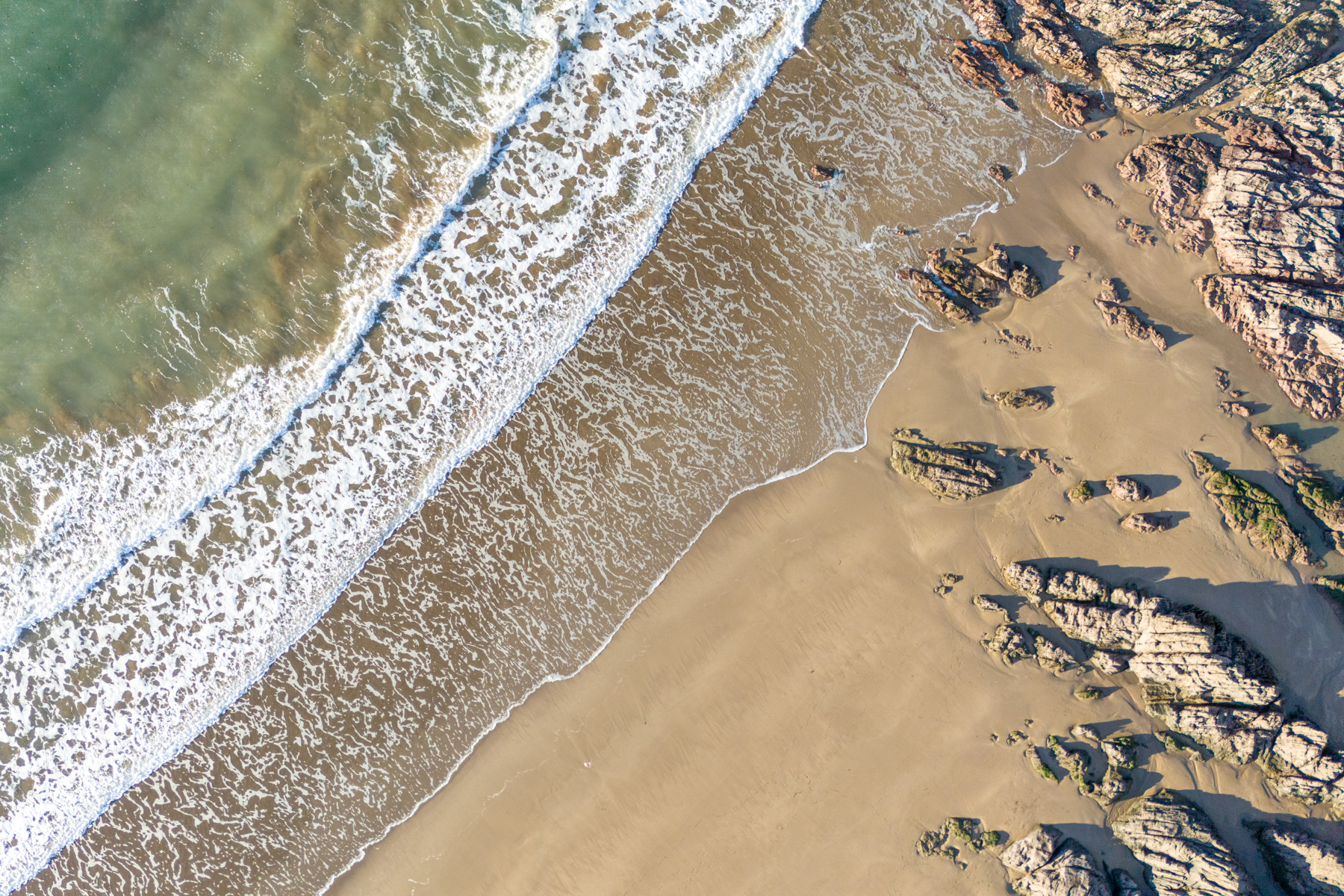 Lifestyle shot of the waves coming in