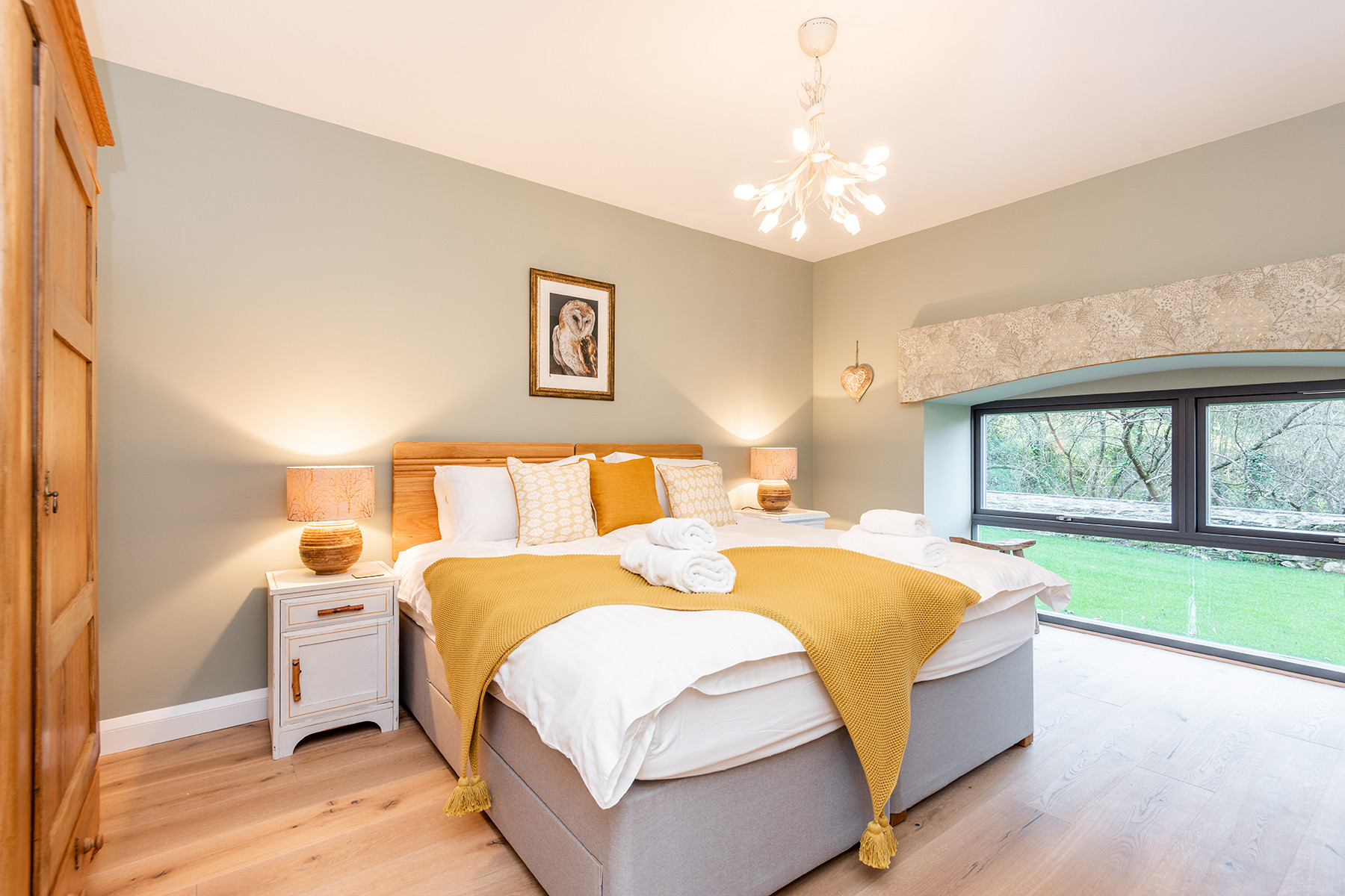 Bedroom 3 made up as a super king.