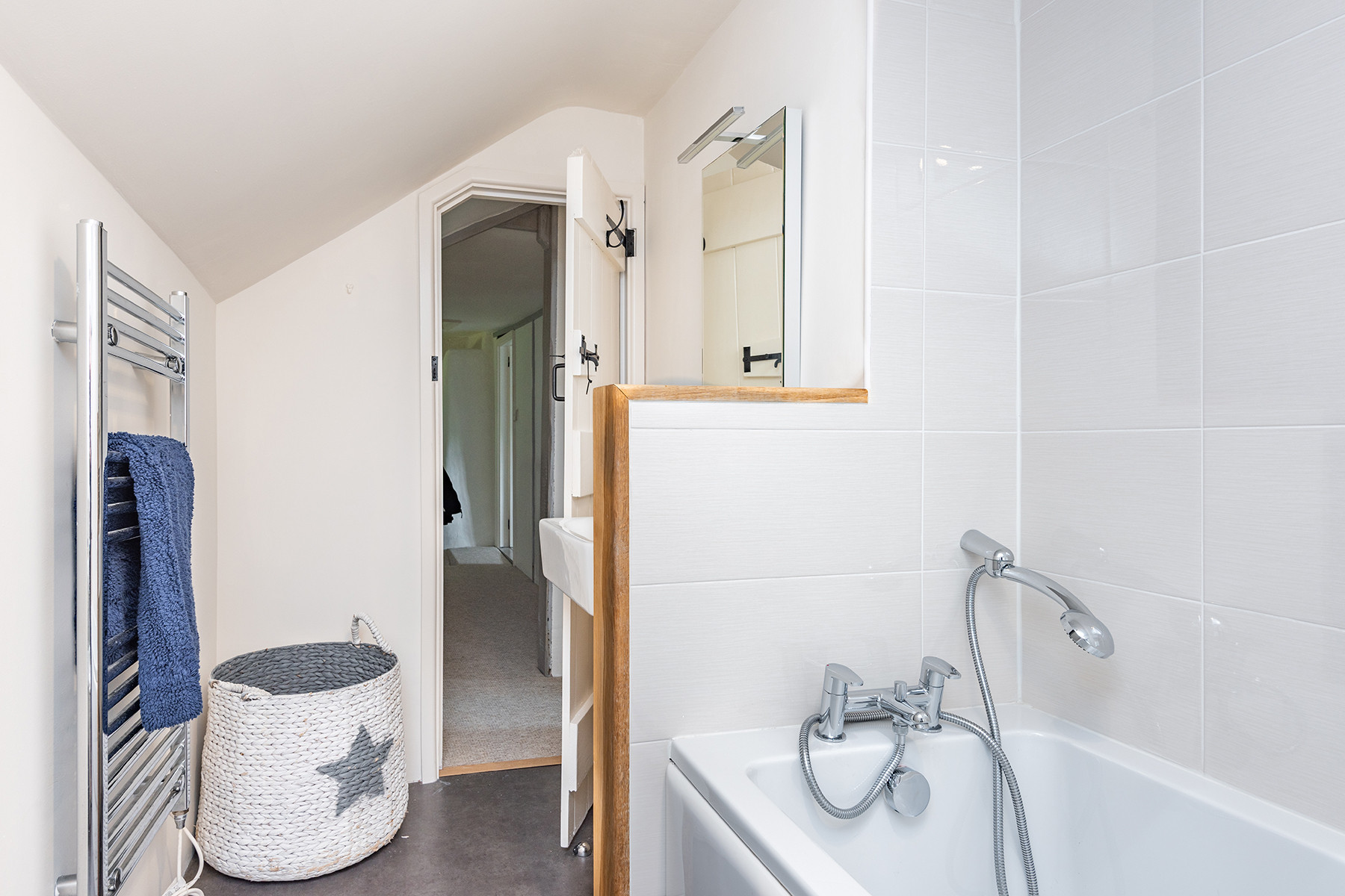 A closer look at the bathroom. 