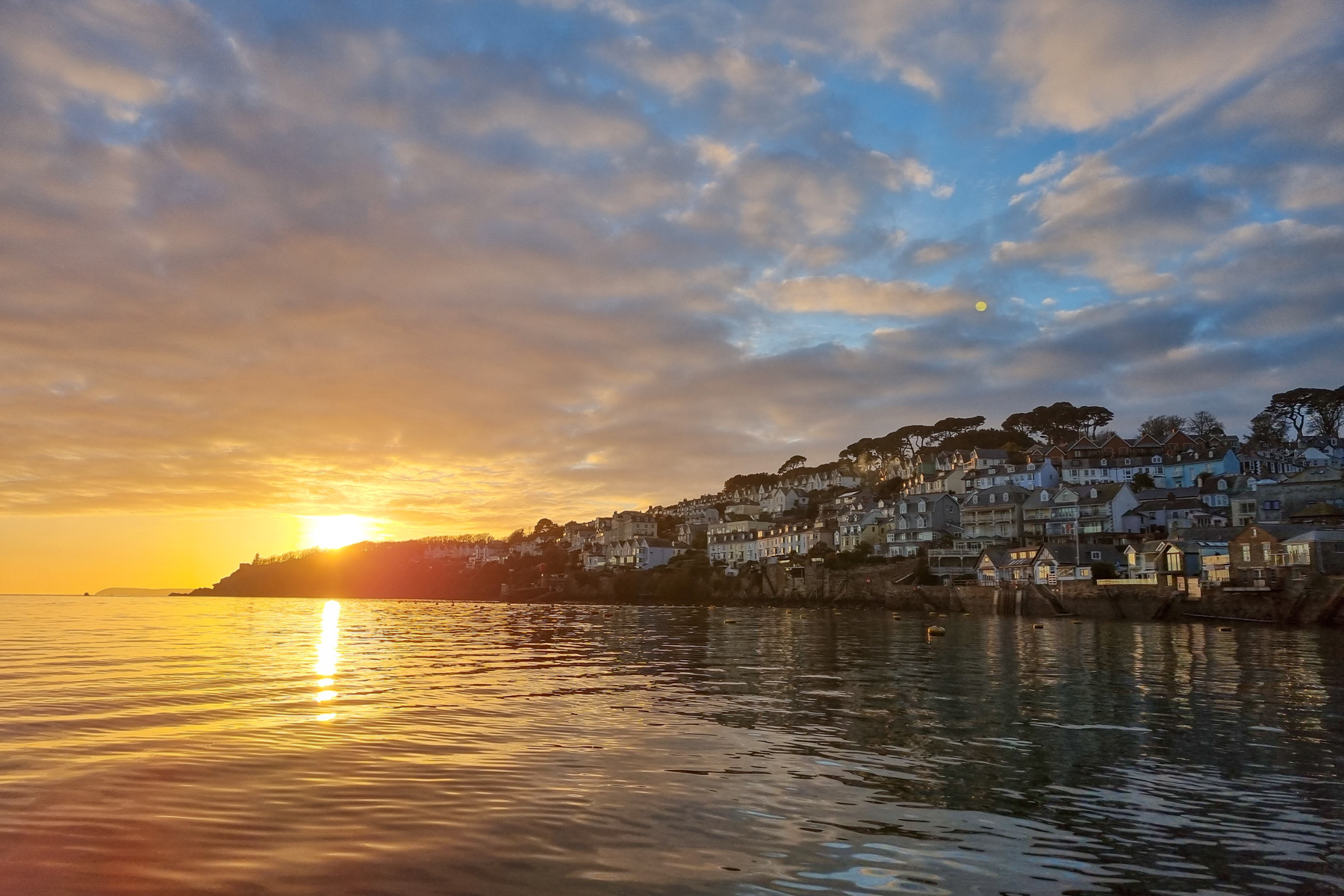 Polruan Harbour looking out to sea