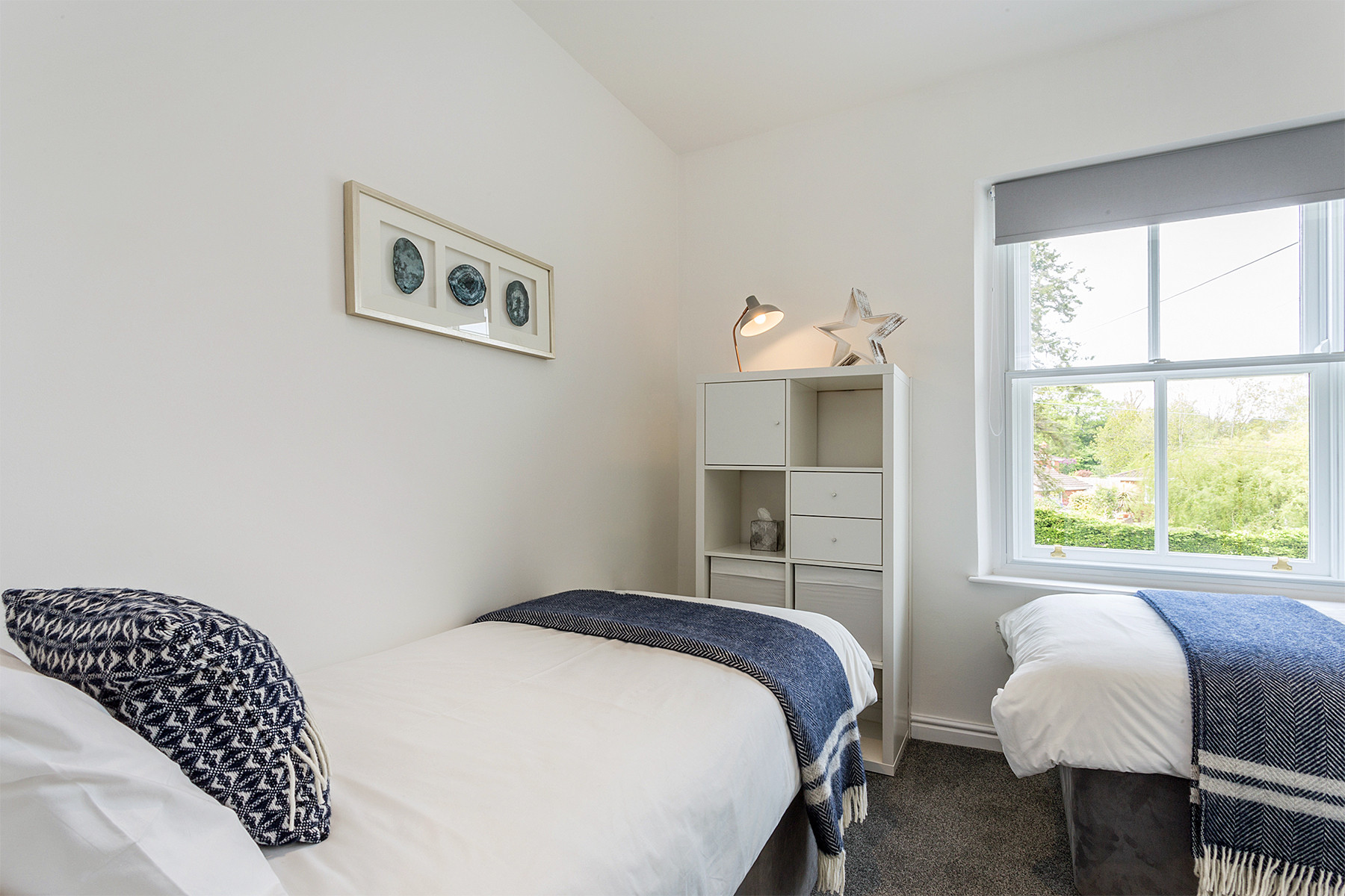 Bedroom 1 with twin 3ft beds