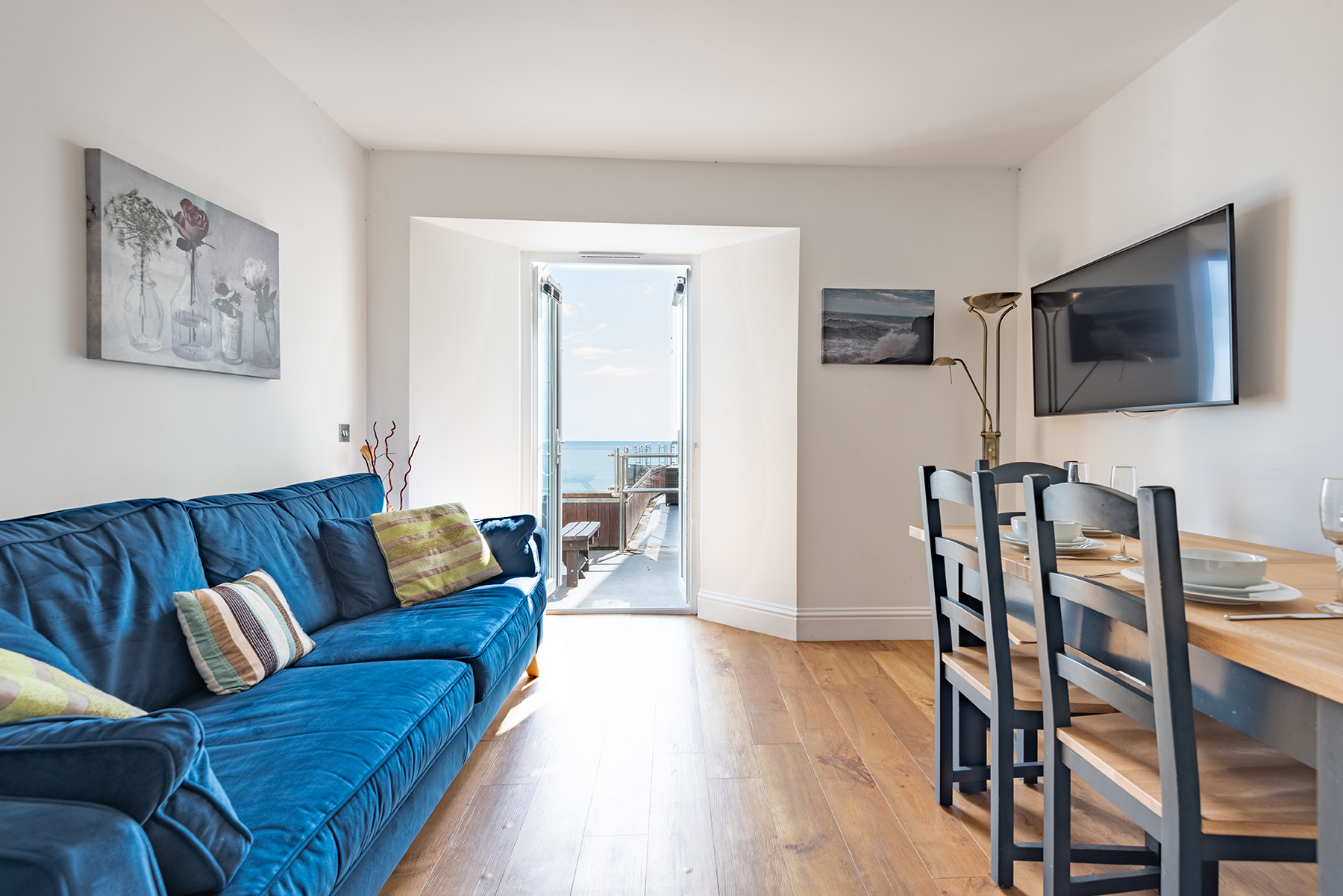 A view of the open plan living space