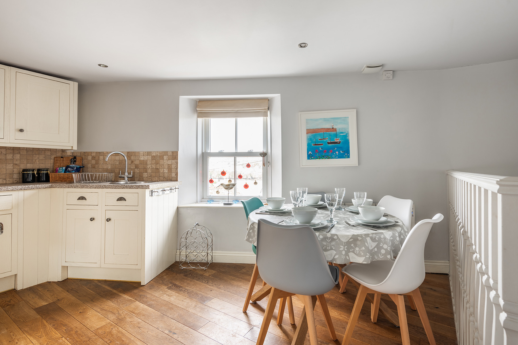 Kitchen, views from window.