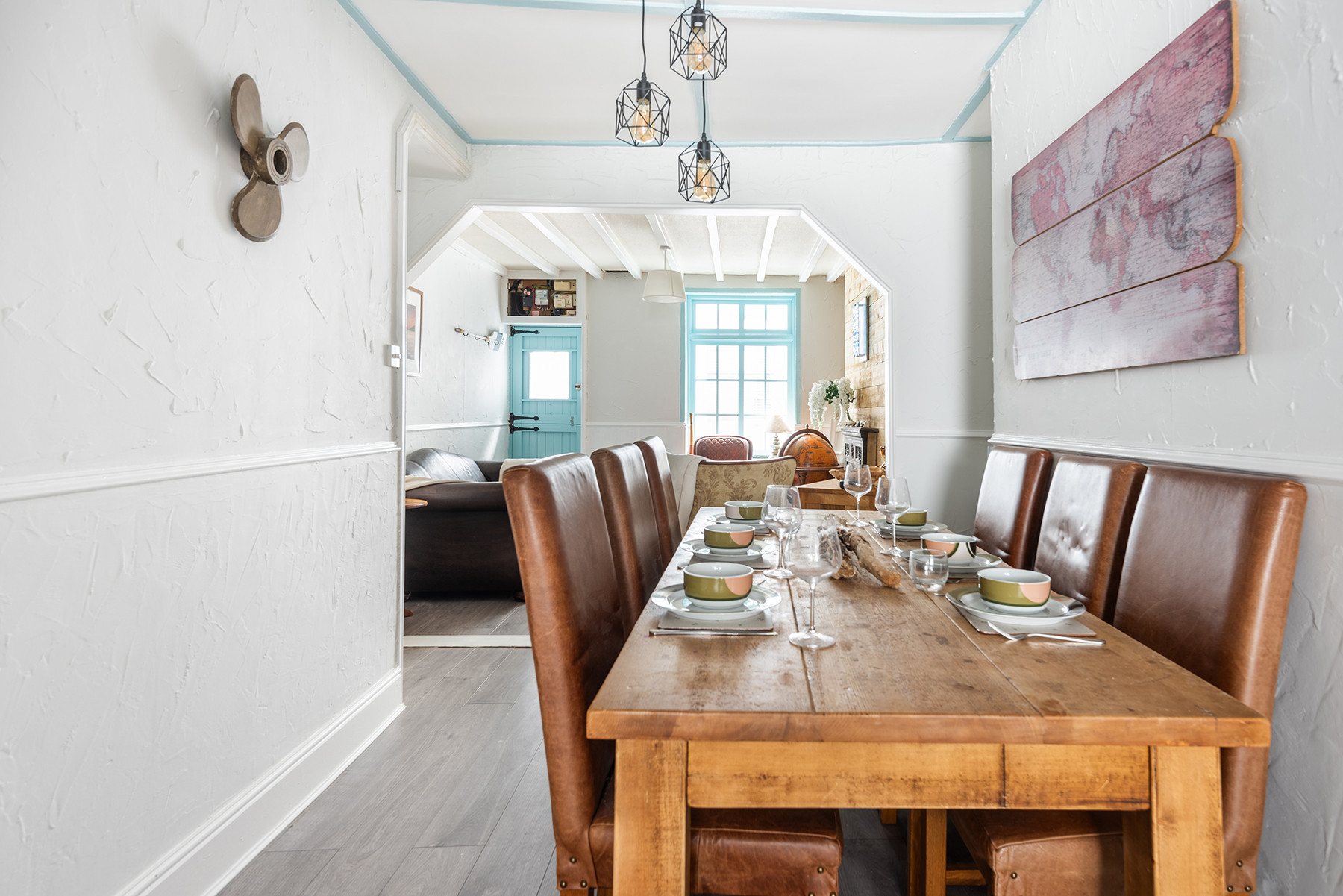 The dining area