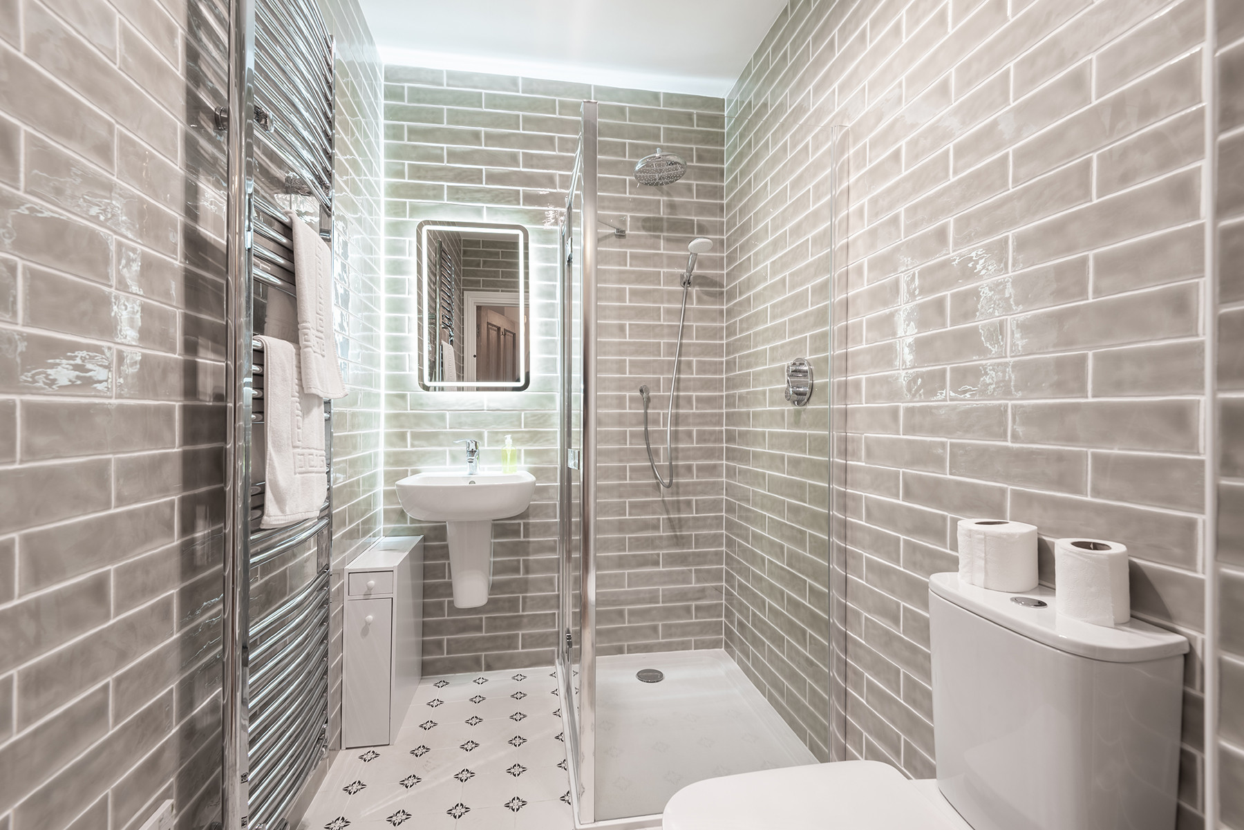 The newly fitted shower room