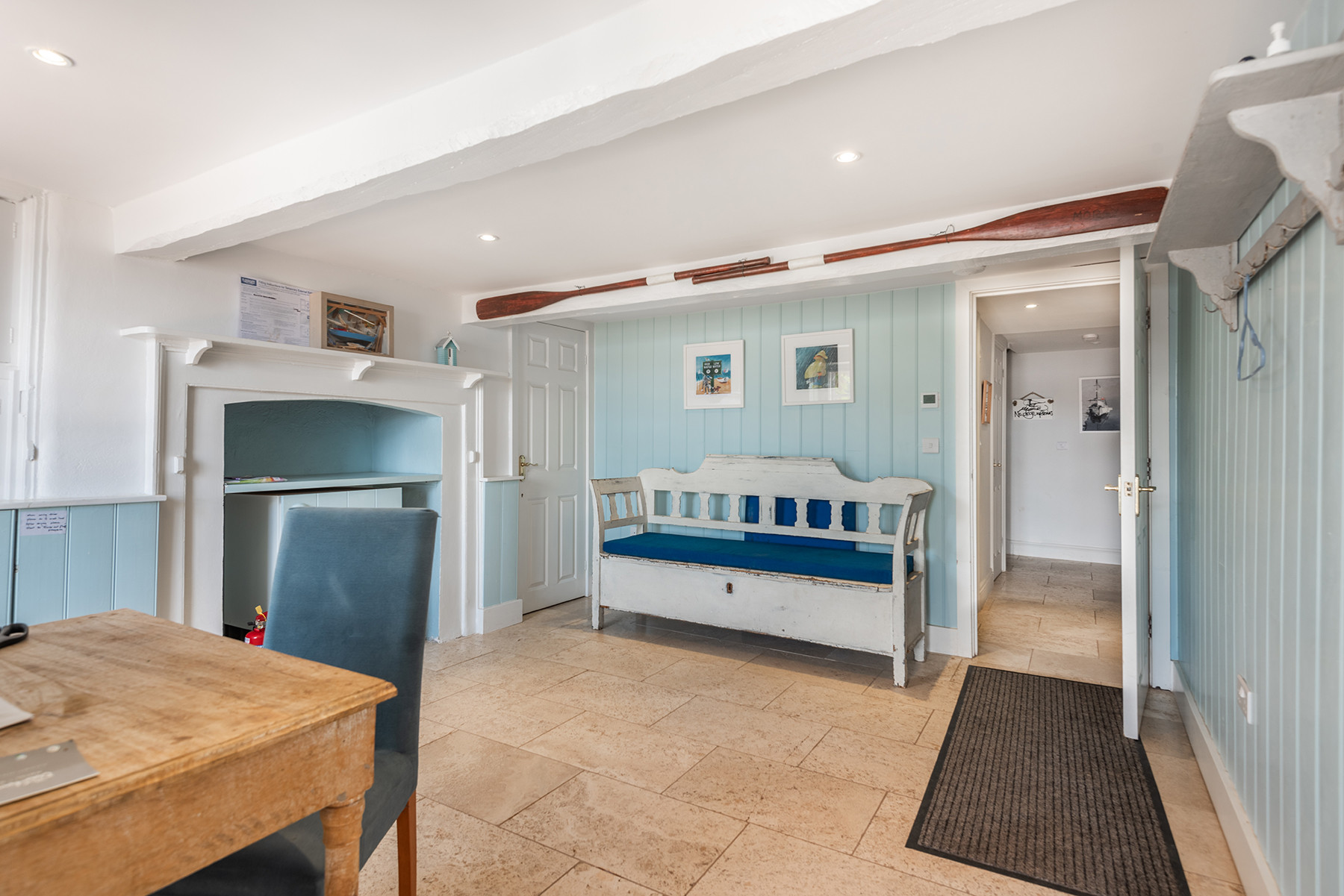 Large ground floor entrance hallway, perfect for wet weather or water based gear.