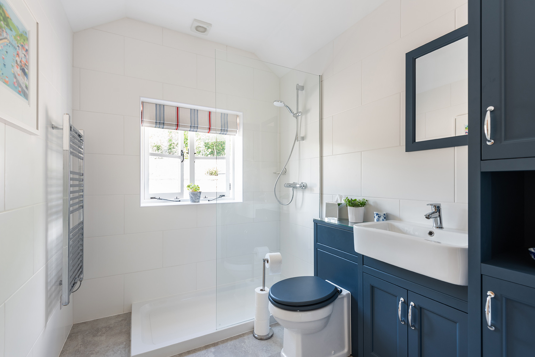 Shower room accessed off utility room