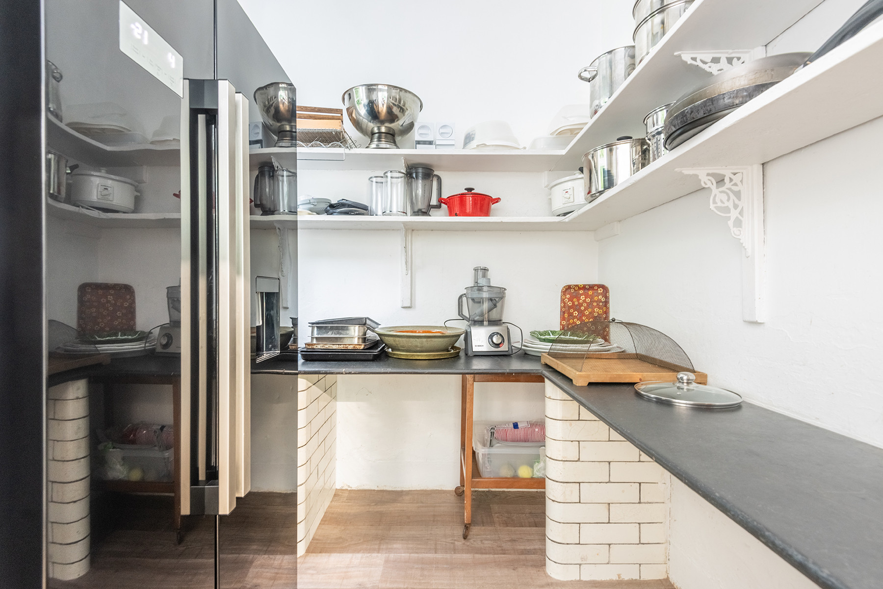 Pantry Area in Blue Kitchen