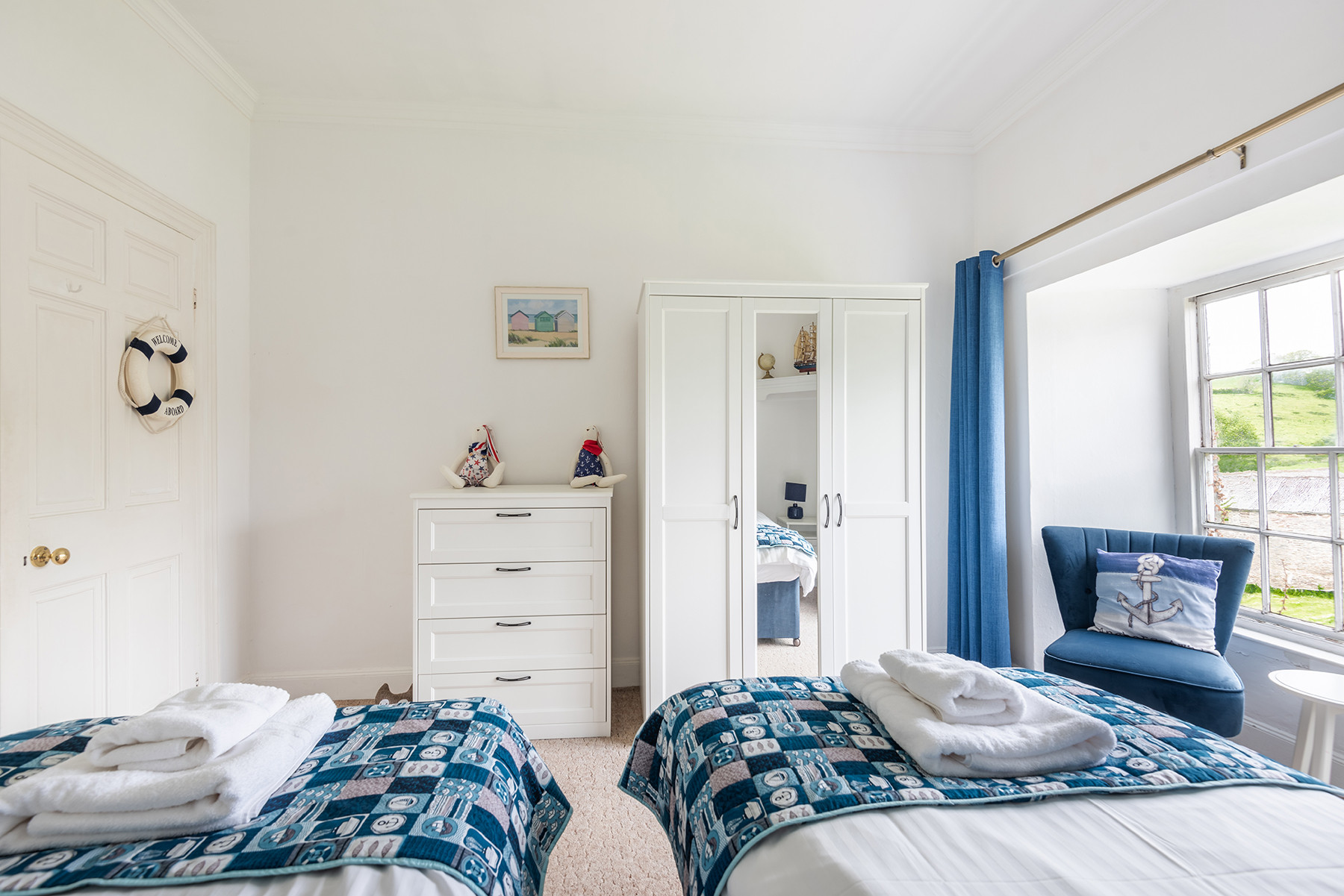 Bedroom 3 looks over the farm and out towards the fields