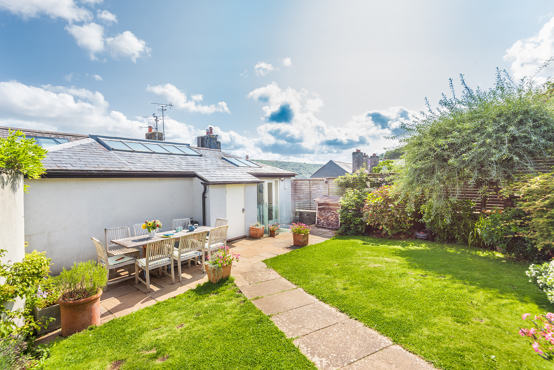 Back garden and patio