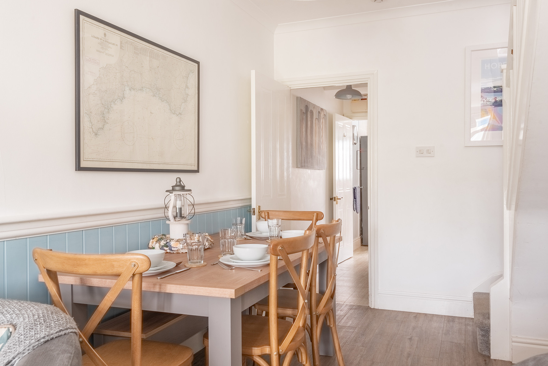 The dining area.