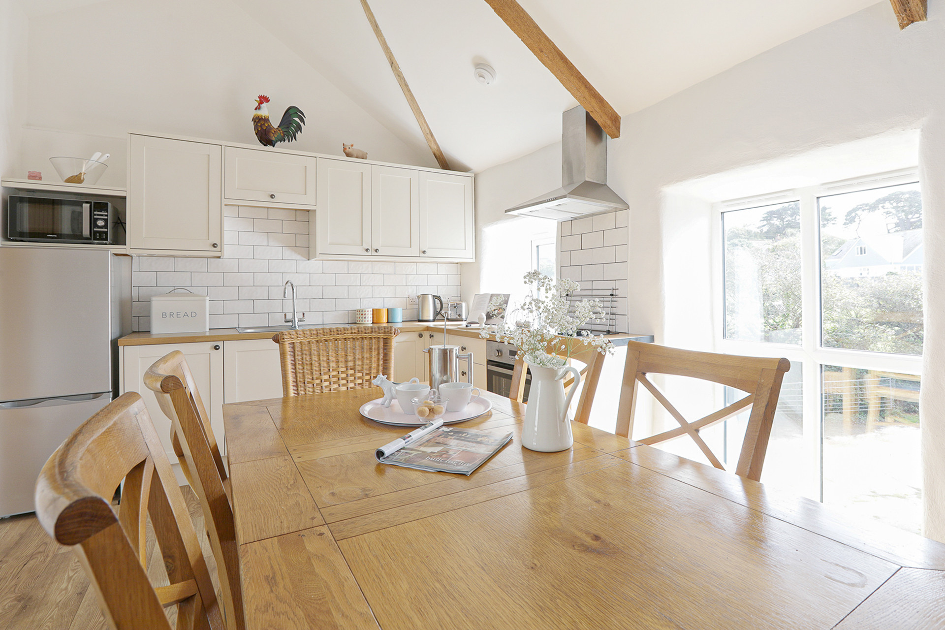 Dining table in open plan area