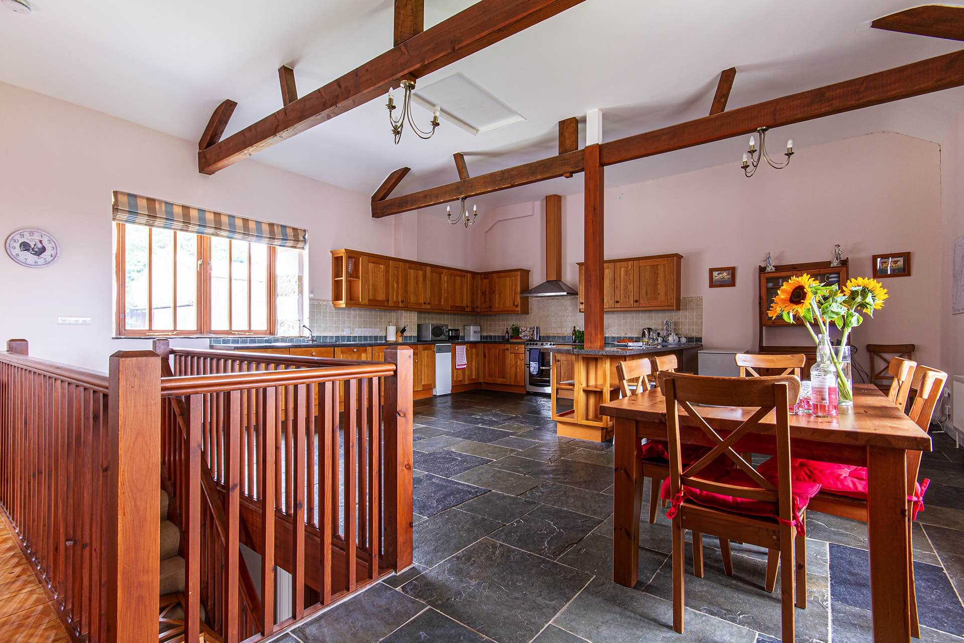 Open plan living and kitchen area 