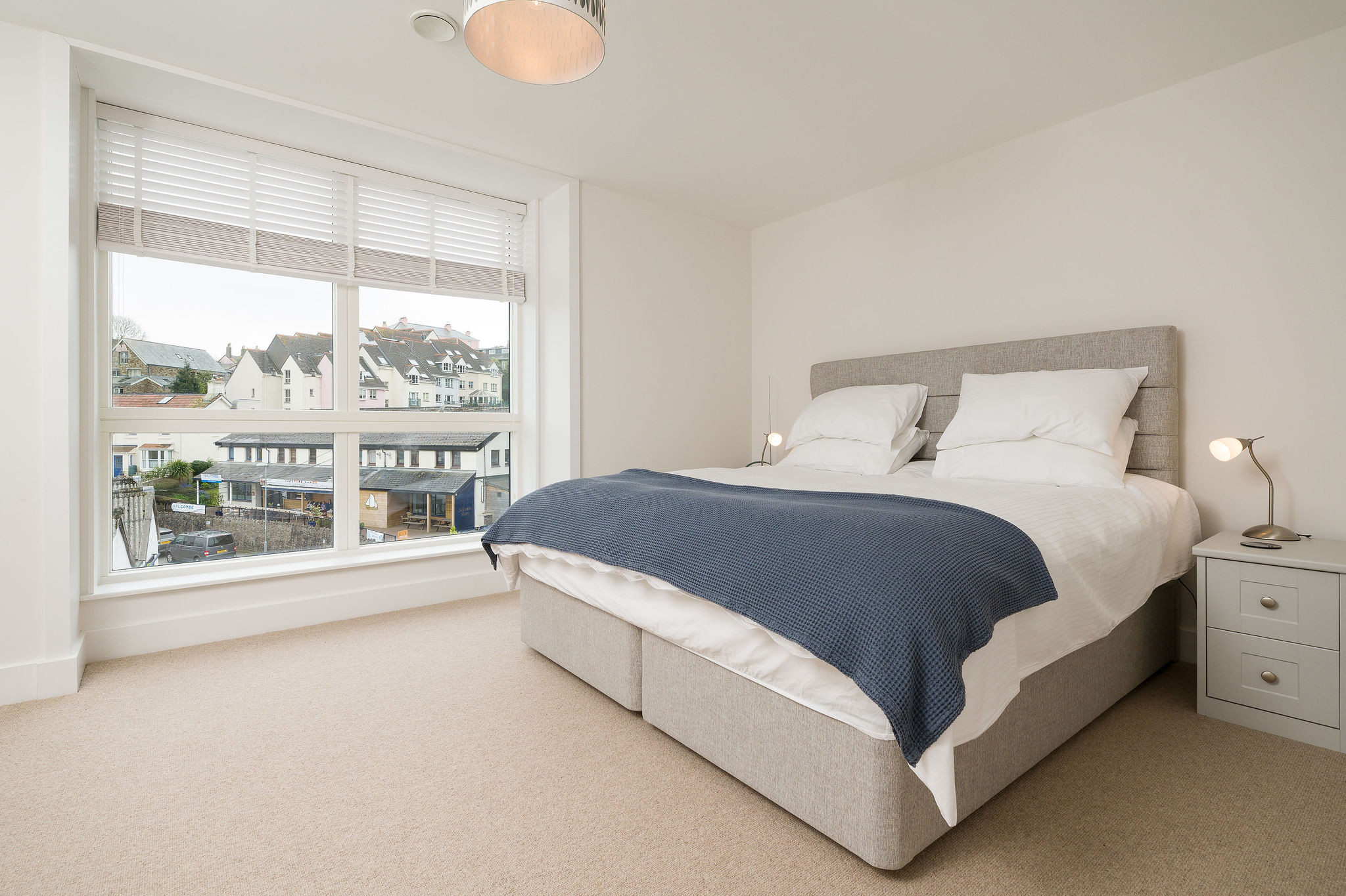 Bedroom 1 with super king size bed and en suite shower room