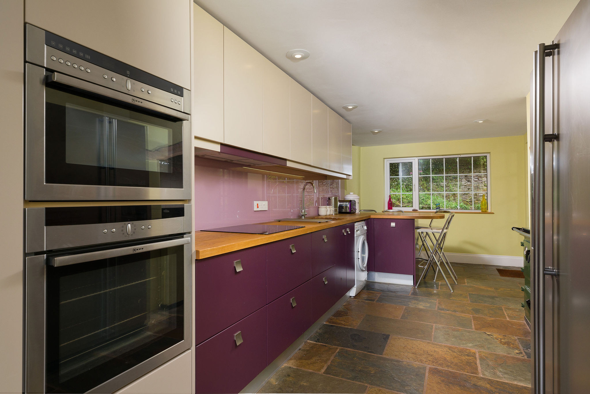 View of the kitchen with Rayburn cooking range
