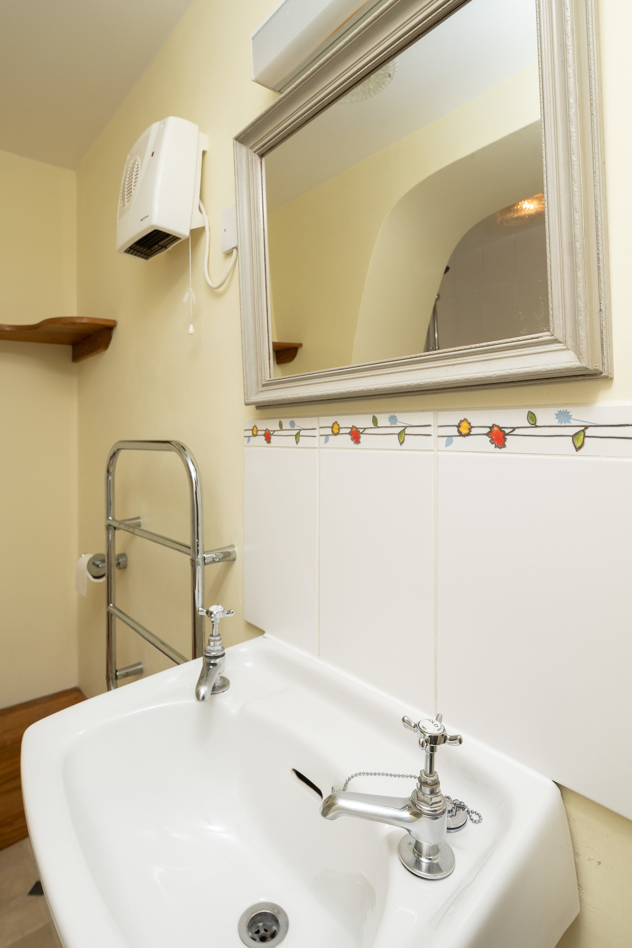The bathroom.