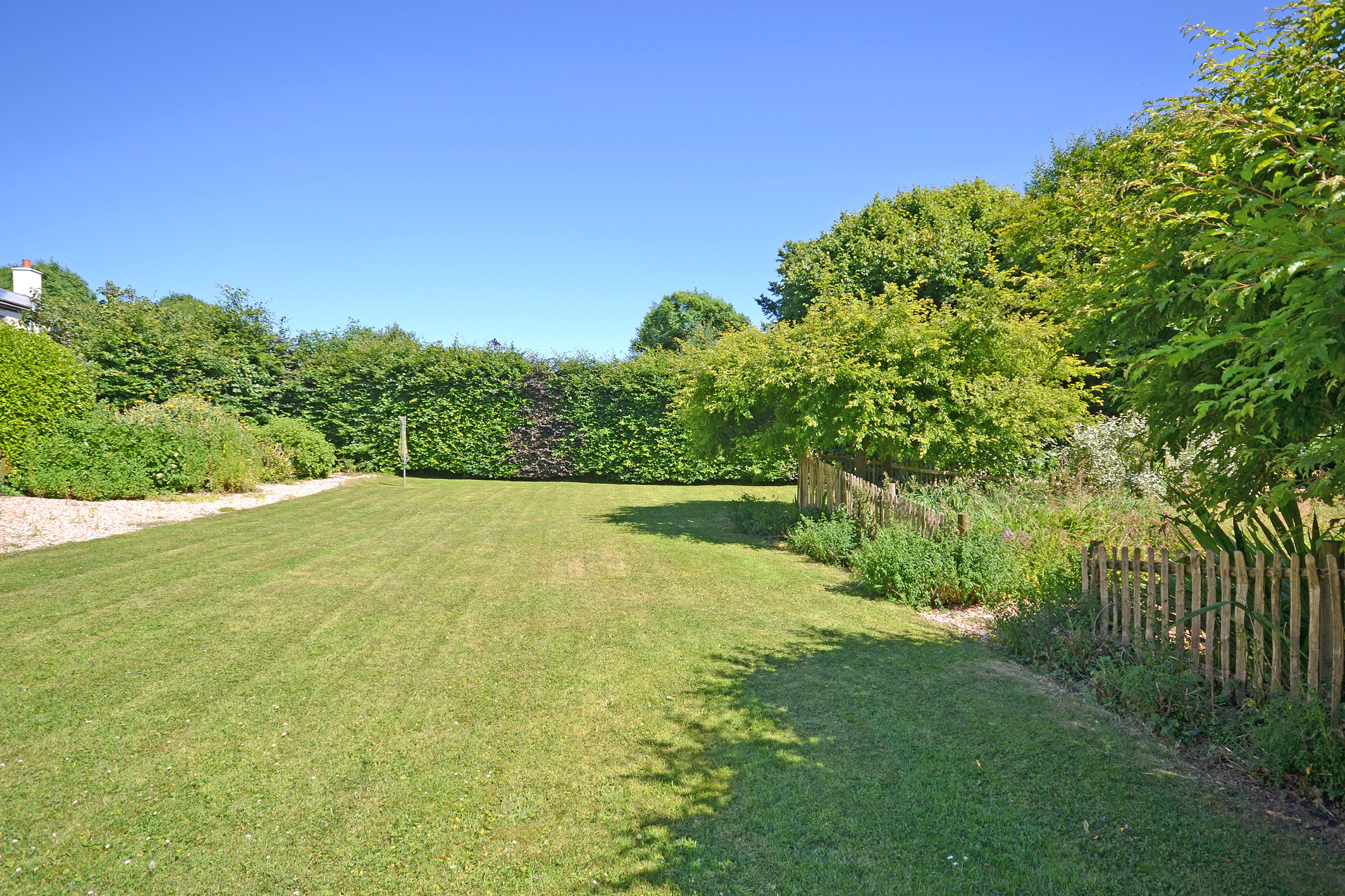 The level lawn area