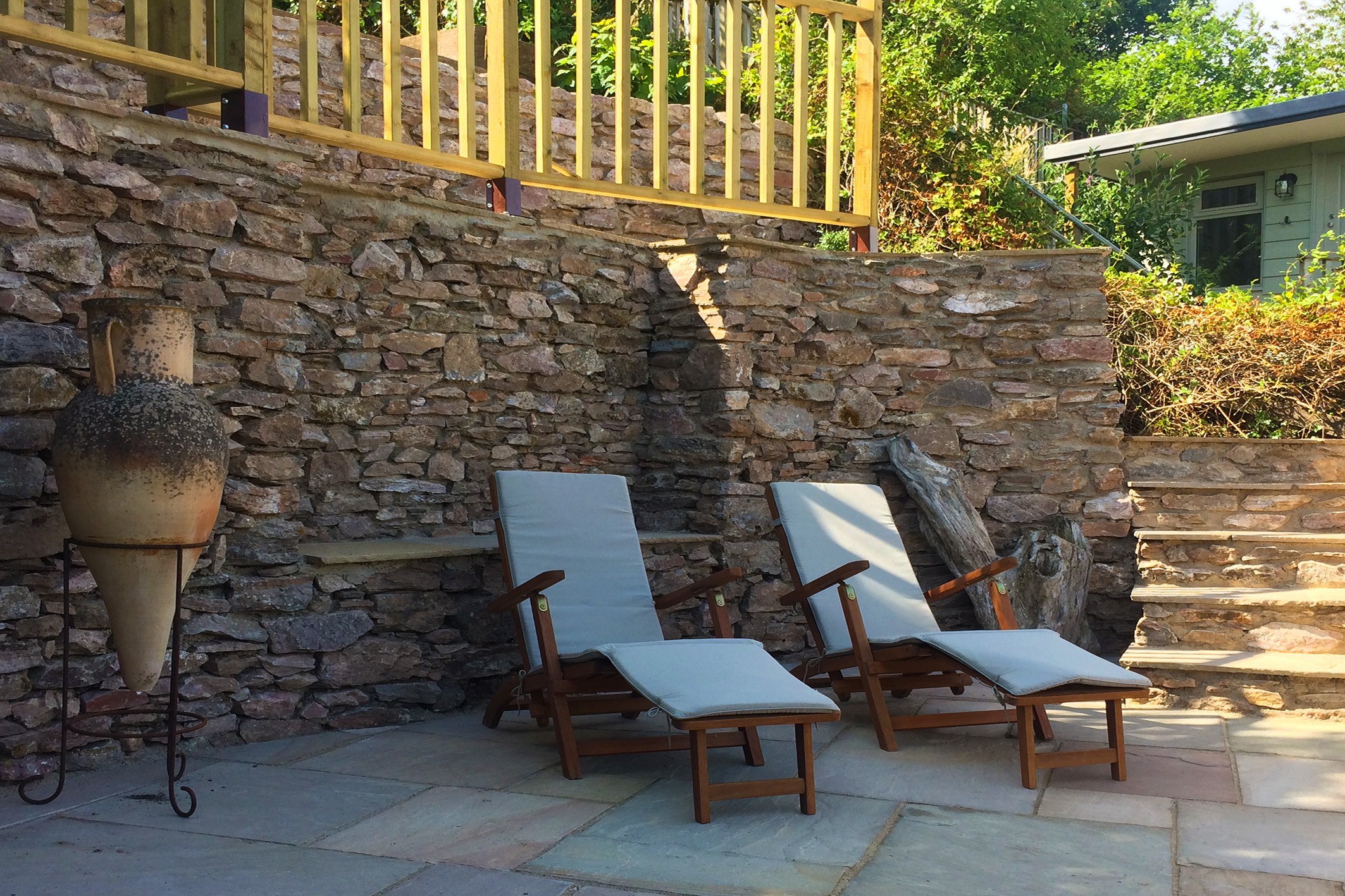 Sun deck with sun loungers.