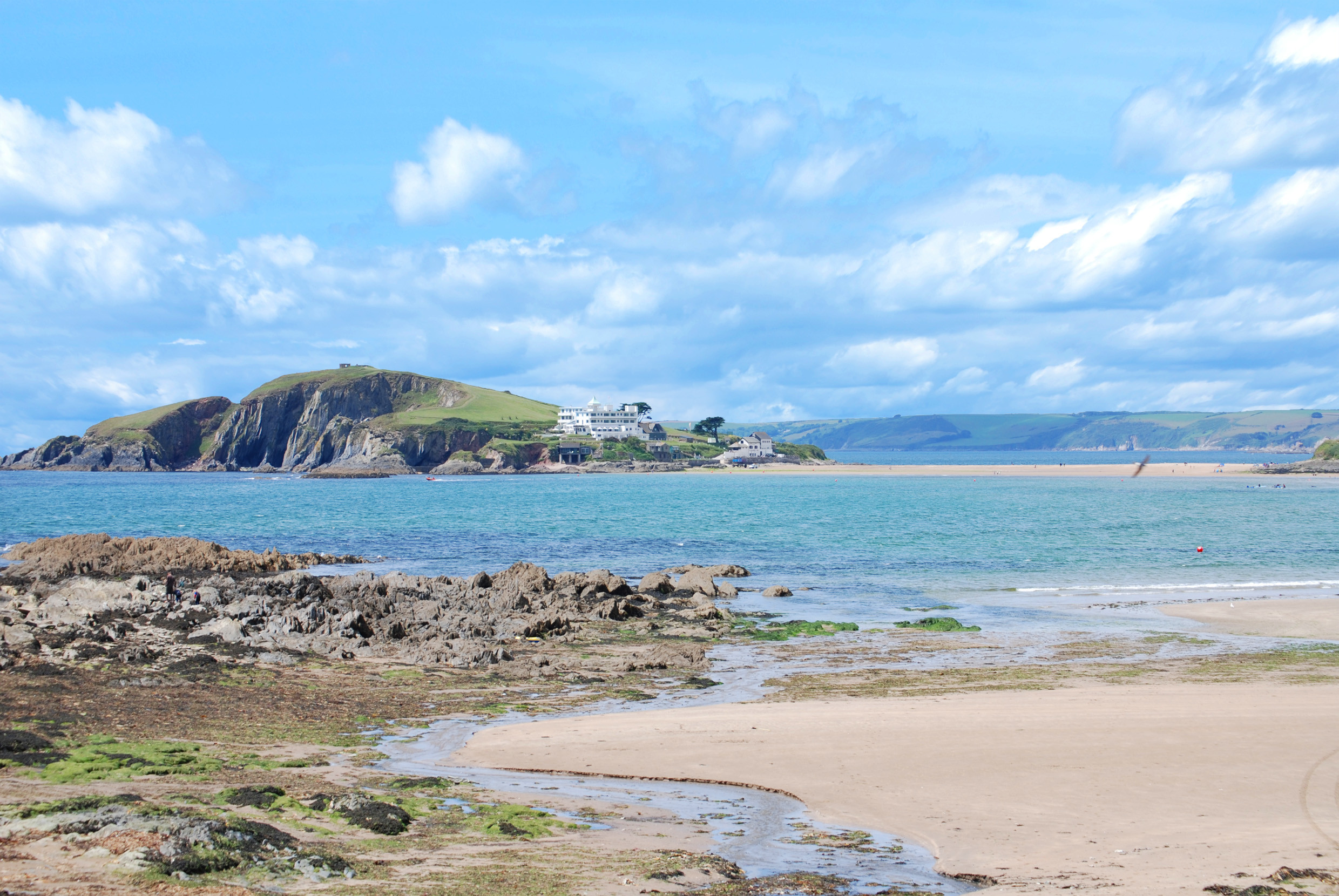 Bantham Beach looking towards Burgh Island